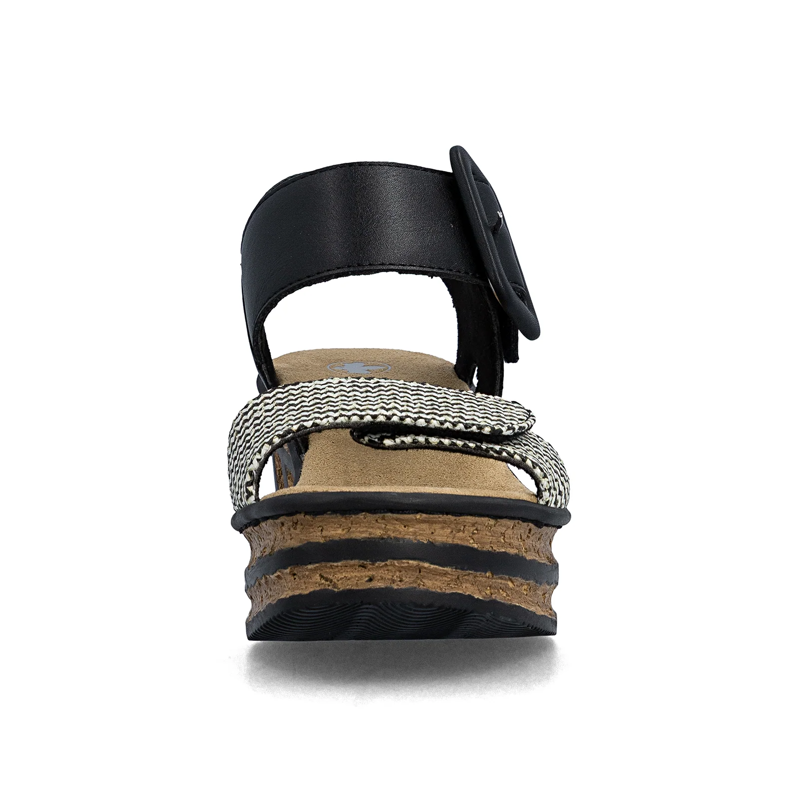 Rieker Rose 72 Wedge Sandal (Women) - Black Multi - Image 6