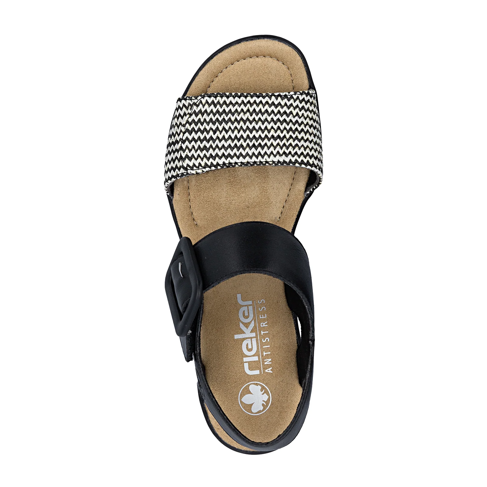 Rieker Rose 72 Wedge Sandal (Women) - Black Multi - Image 8