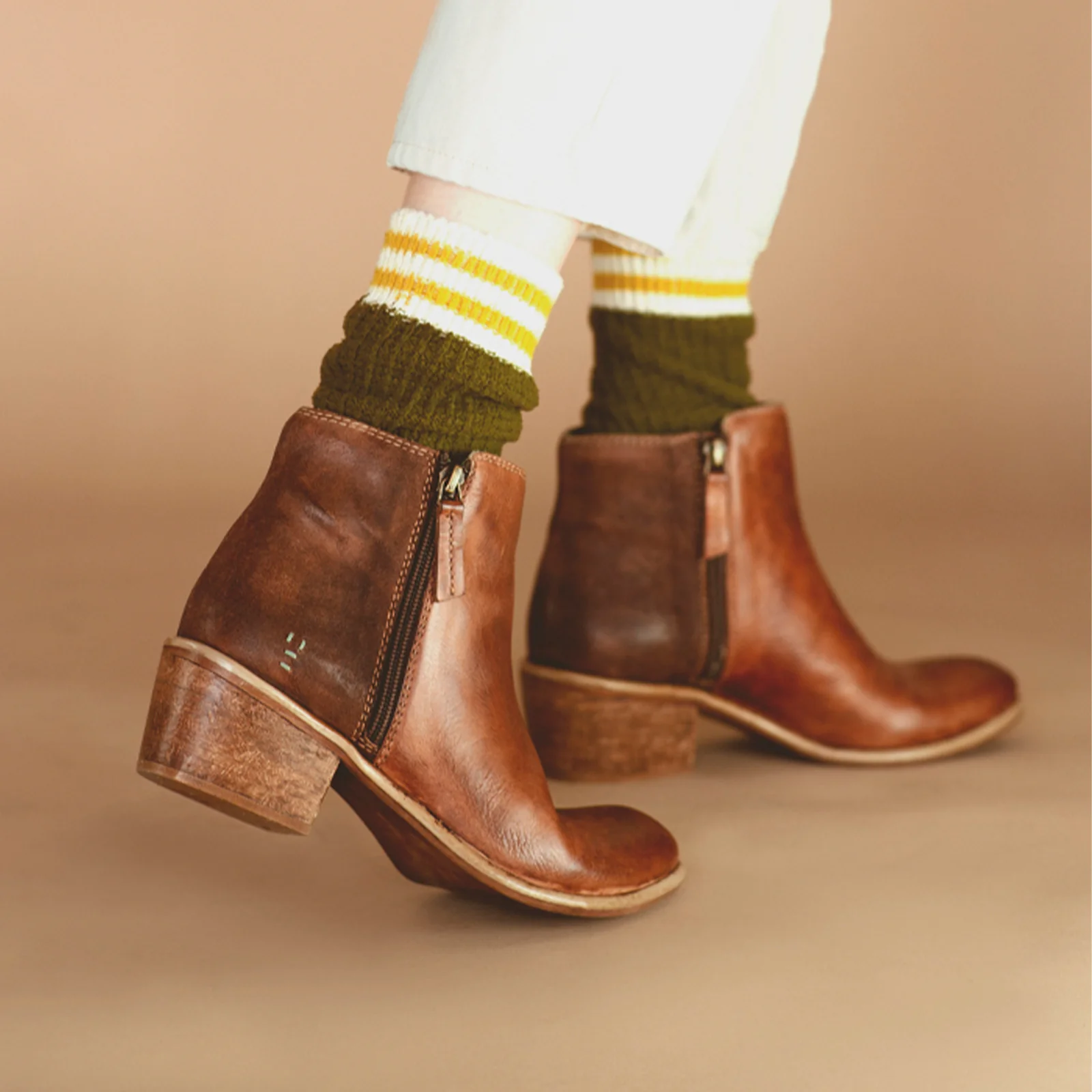 ROAN Liz Heeled Ankle Boot (Women) - Roan Almond - Image 6