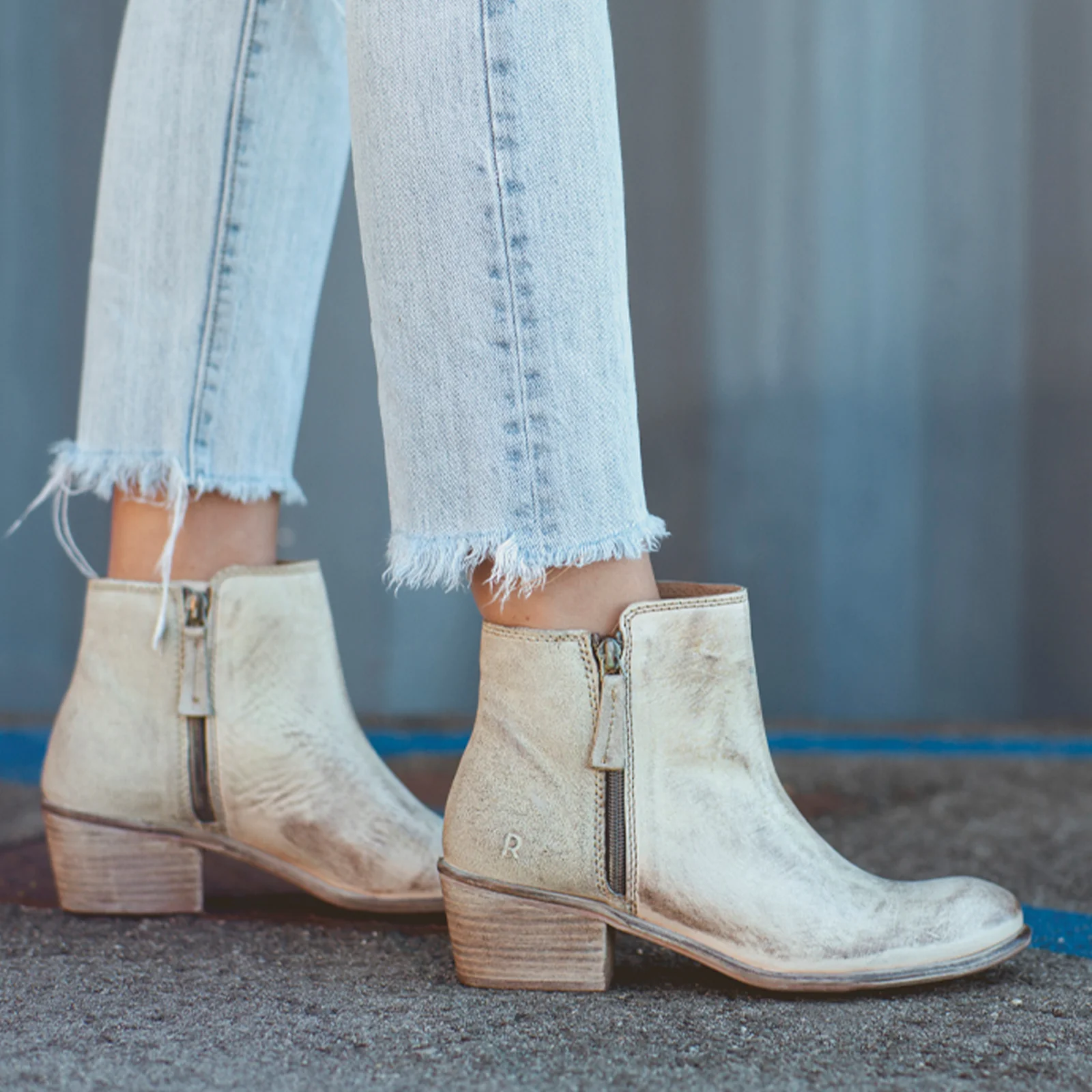 ROAN Liz Heeled Ankle Boot (Women) - Bone Crust Brown Wax - Image 5