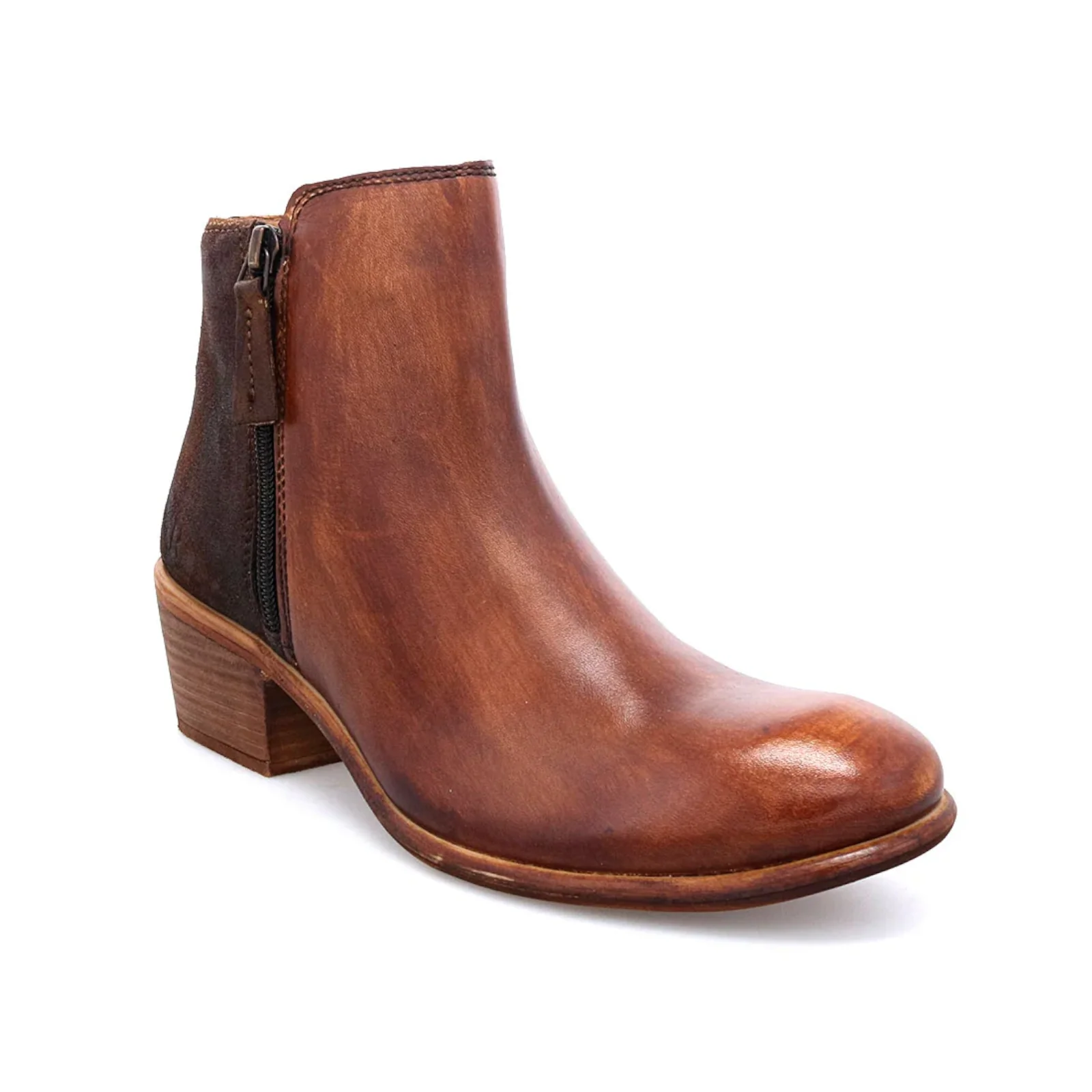 ROAN Liz Heeled Ankle Boot (Women) - Tan Crust Suede - Image 2