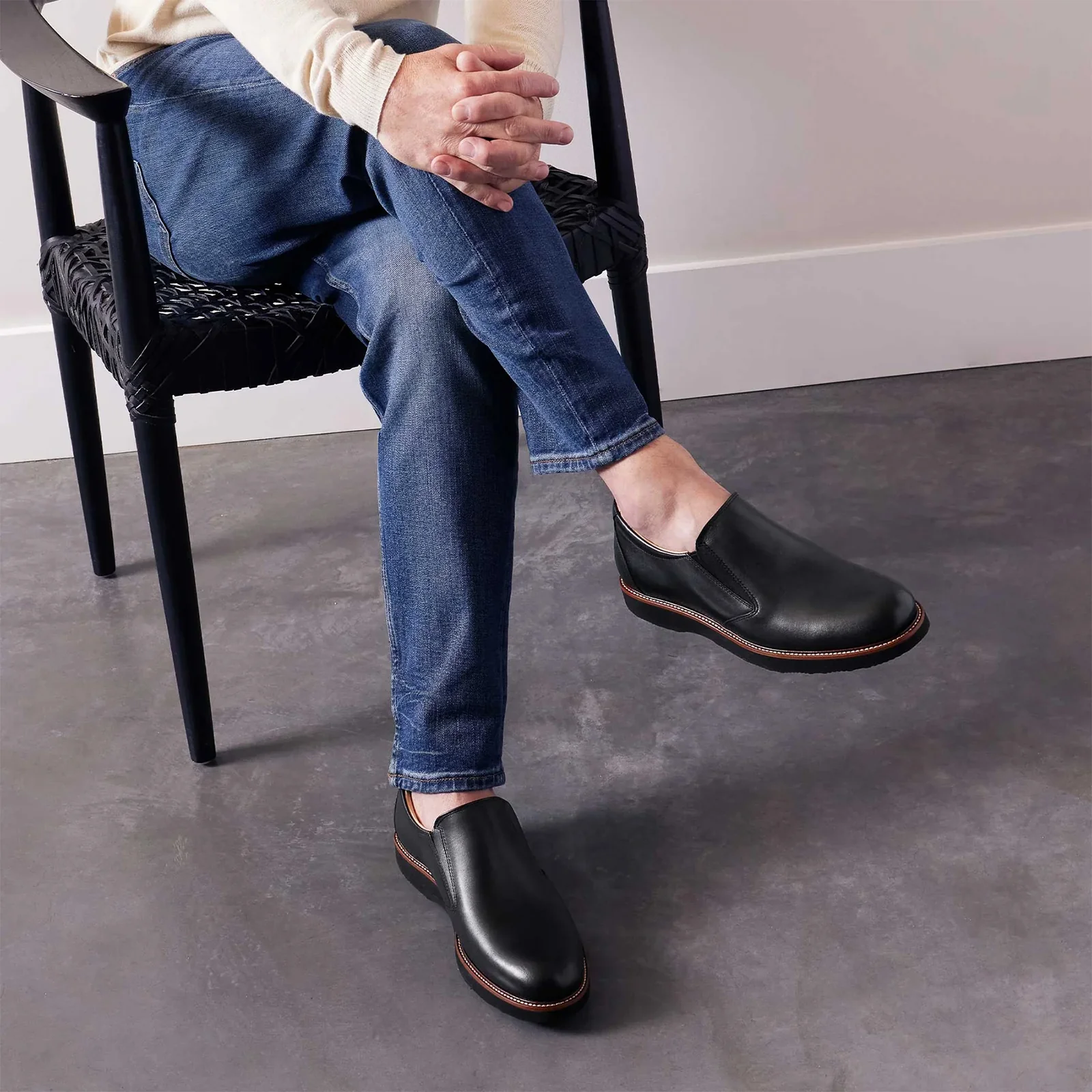 Samuel Hubbard Frequent Traveler Loafer (Men) - Black Leather - Image 5