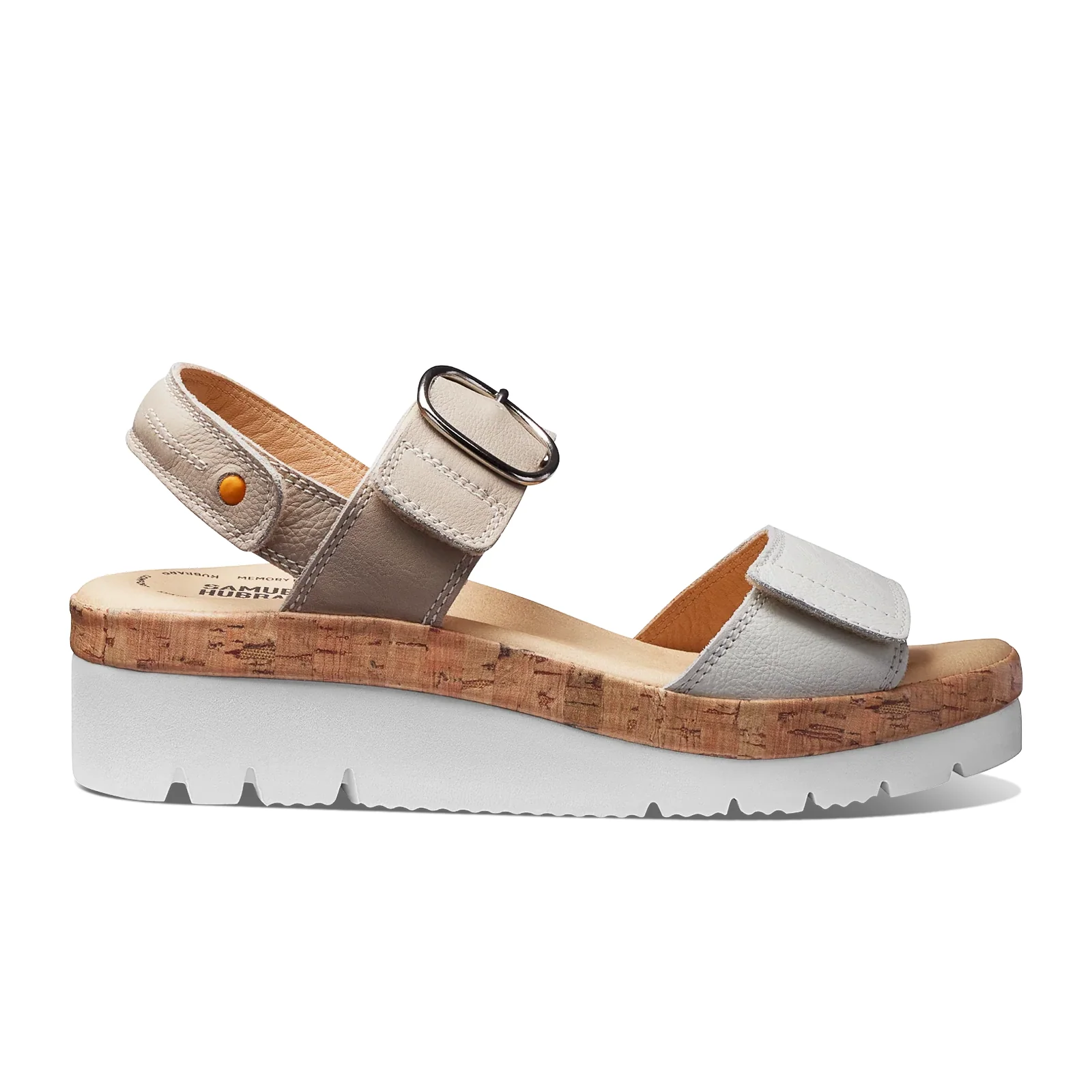 Samuel Hubbard Portola Backstrap Sandal (Women) - Two Tone White Leather
