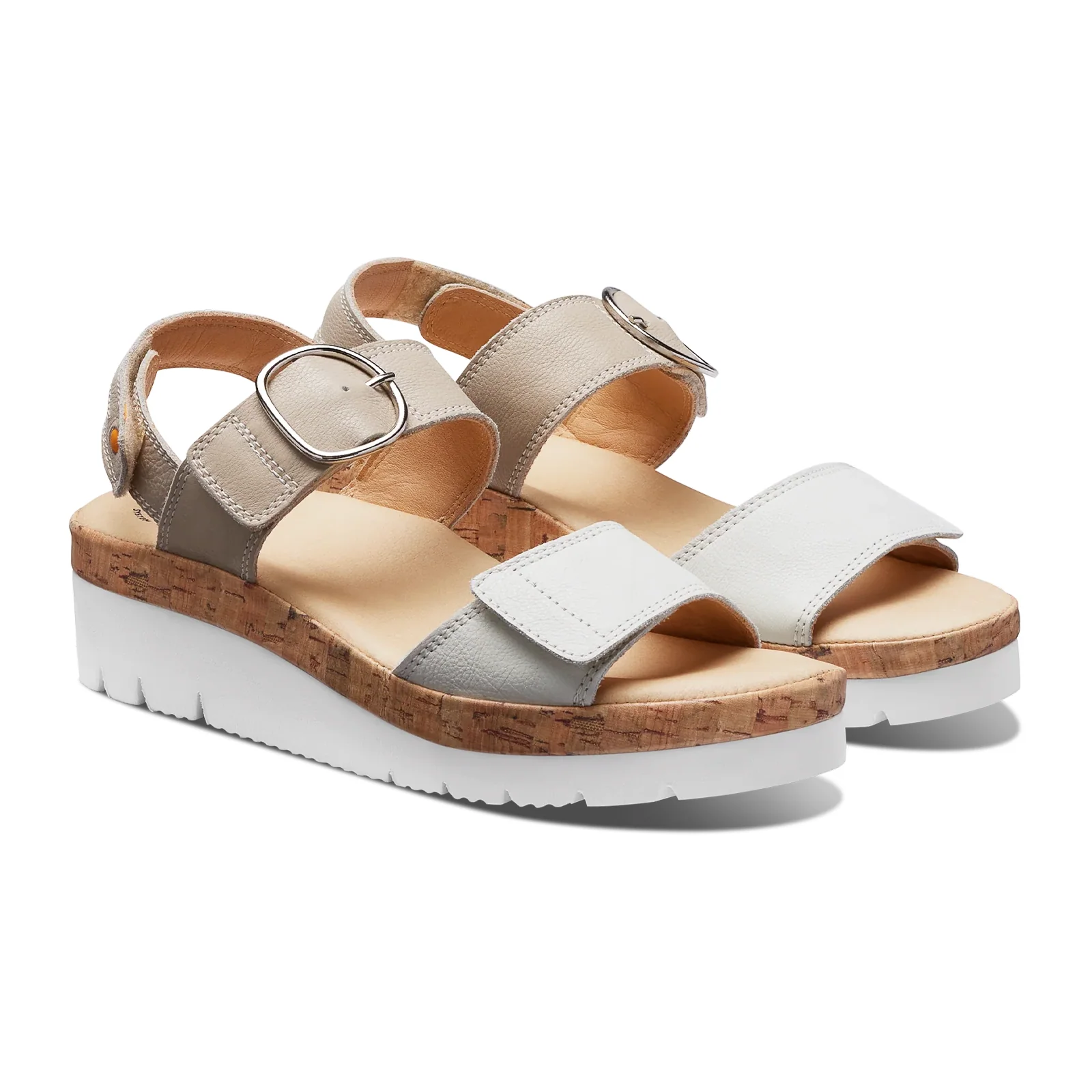 Samuel Hubbard Portola Backstrap Sandal (Women) - Two Tone White Leather - Image 3
