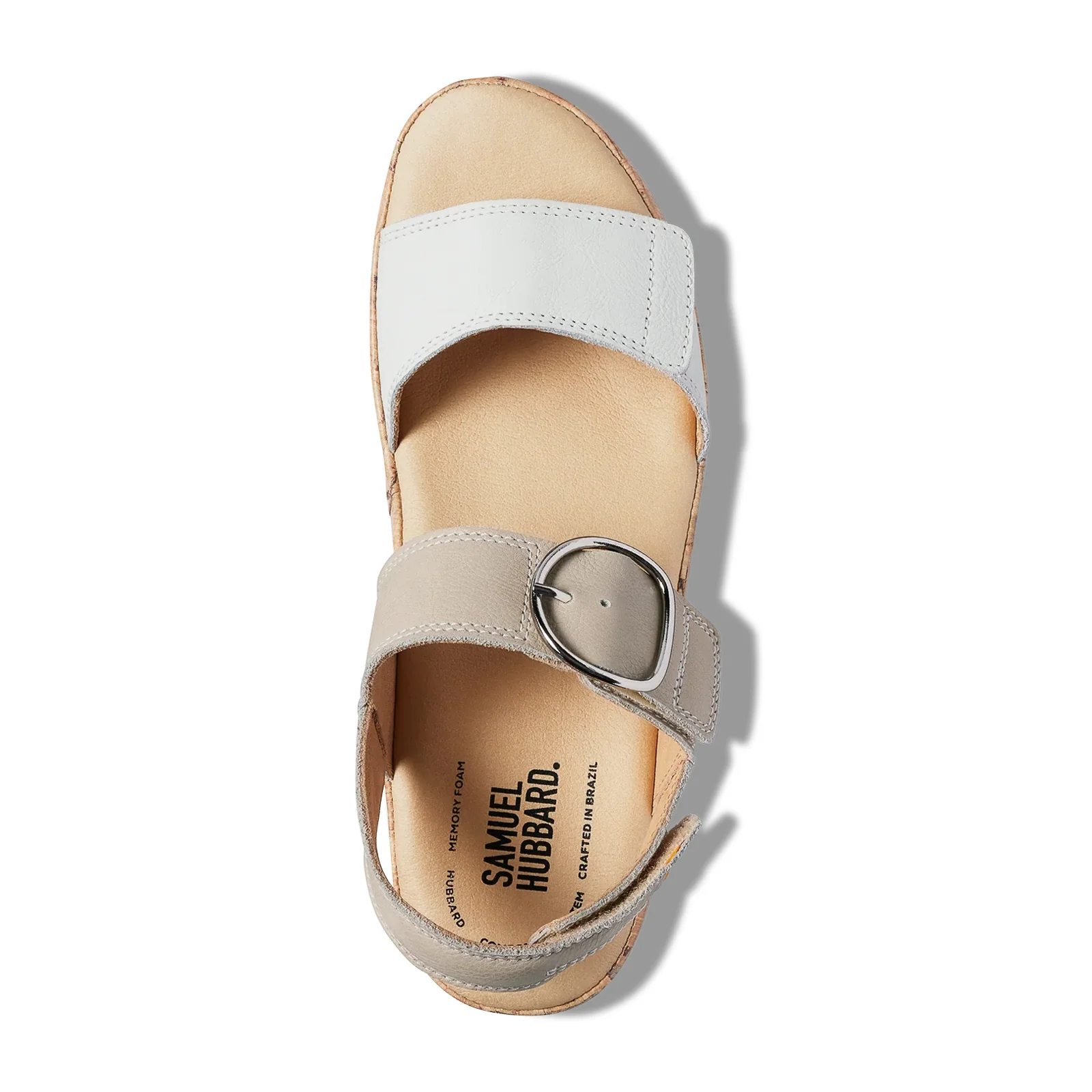Samuel Hubbard Portola Backstrap Sandal (Women) - Two Tone White Leather - Image 5
