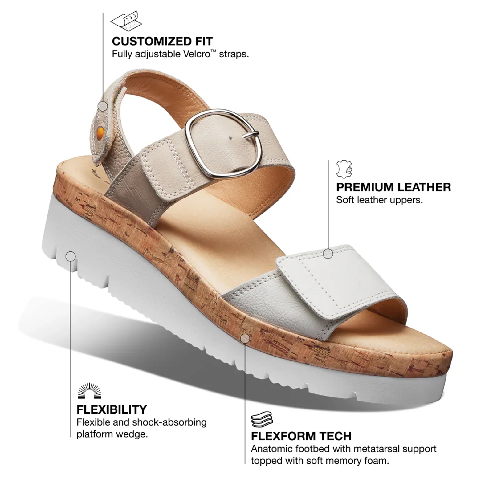 Samuel Hubbard Portola Backstrap Sandal (Women) - Two Tone White Leather - Image 7