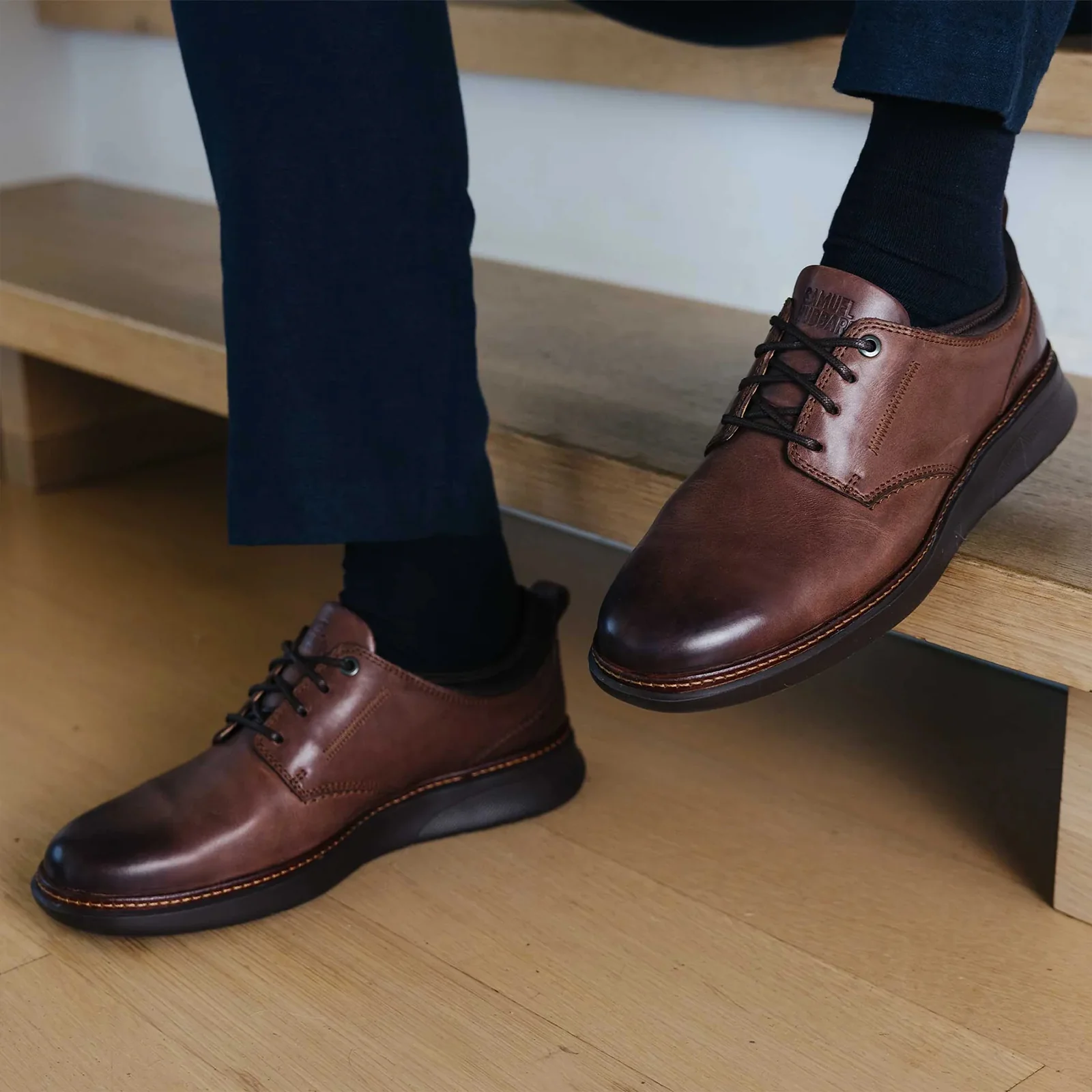 Samuel Hubbard Rafael Hybrid Lace Up (Men) - Chestnut - Image 6