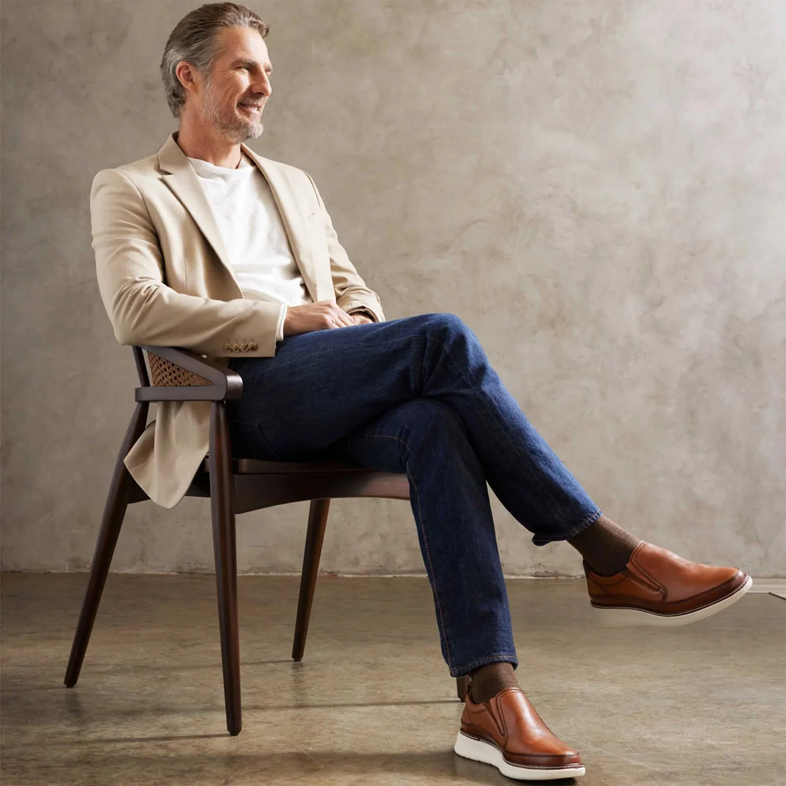Samuel Hubbard Rafael Hybrid Slip On (Men) - Tan Leather - Image 6