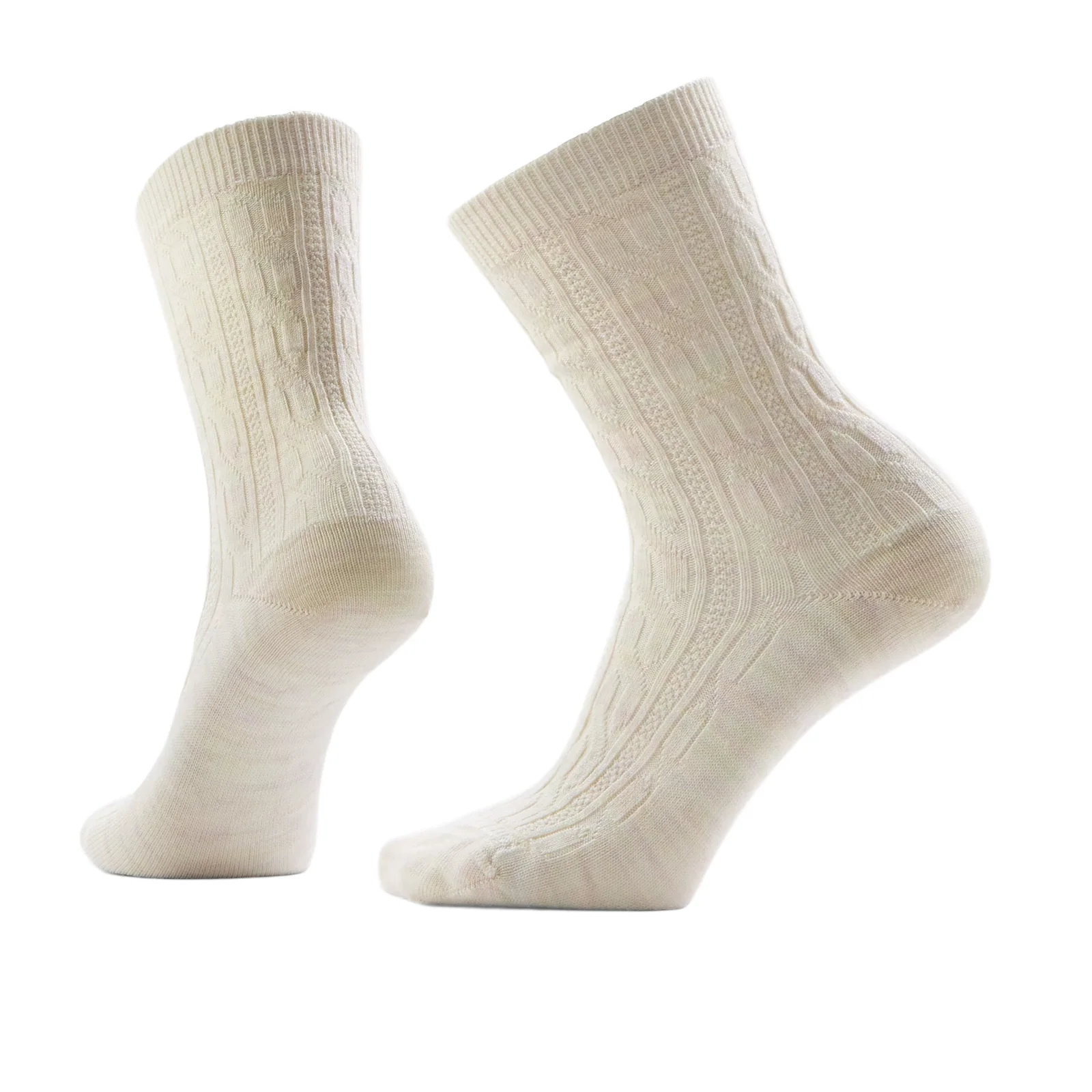 Smartwool Everyday Cable Crew Sock (Women) - Moonbeam - Image 2