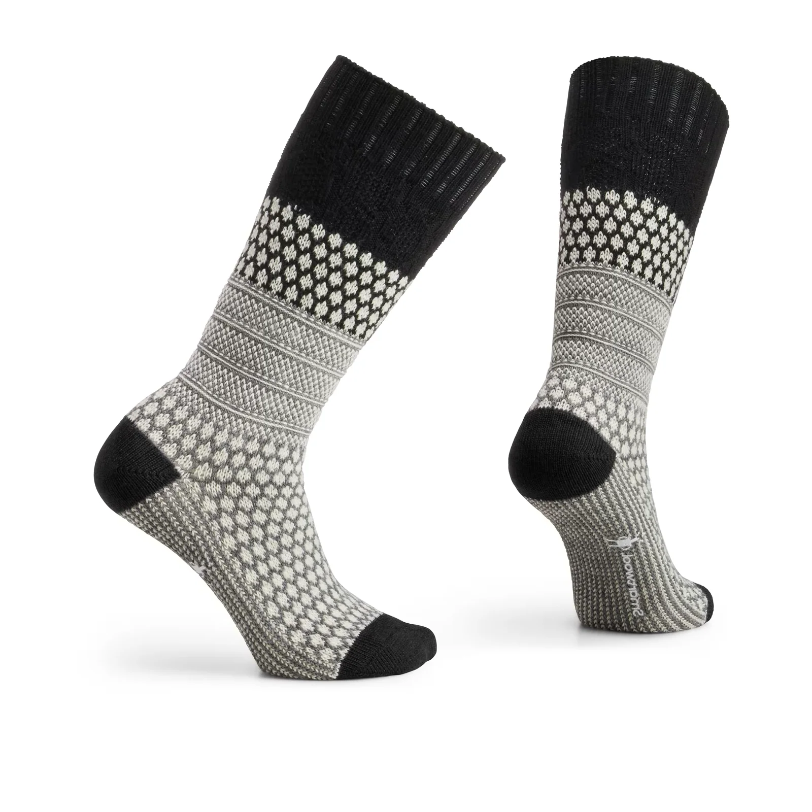 Smartwool Everyday Cozy Popcorn Cable Crew Sock (Unisex) - Black