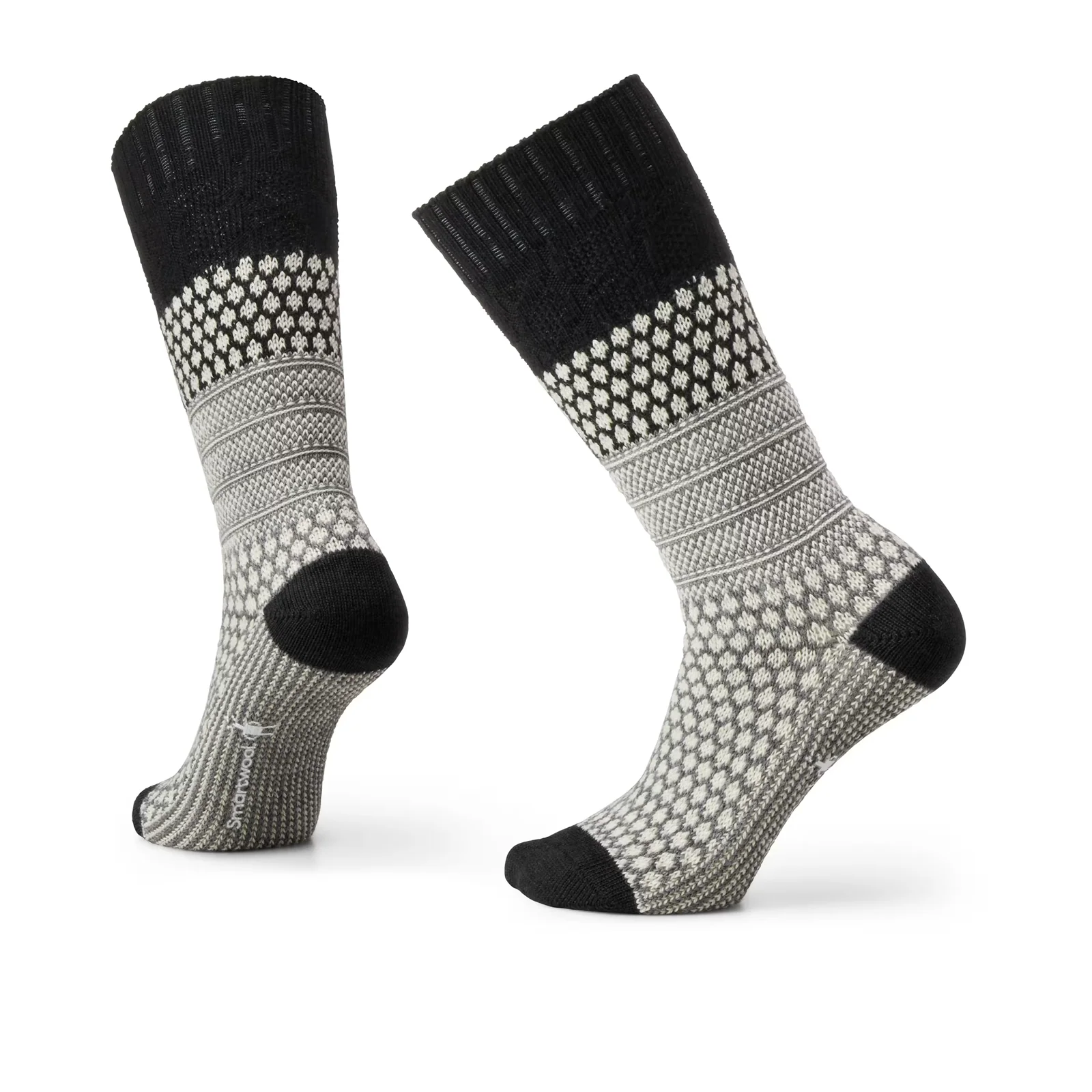 Smartwool Everyday Cozy Popcorn Cable Crew Sock (Unisex) - Black - Image 2