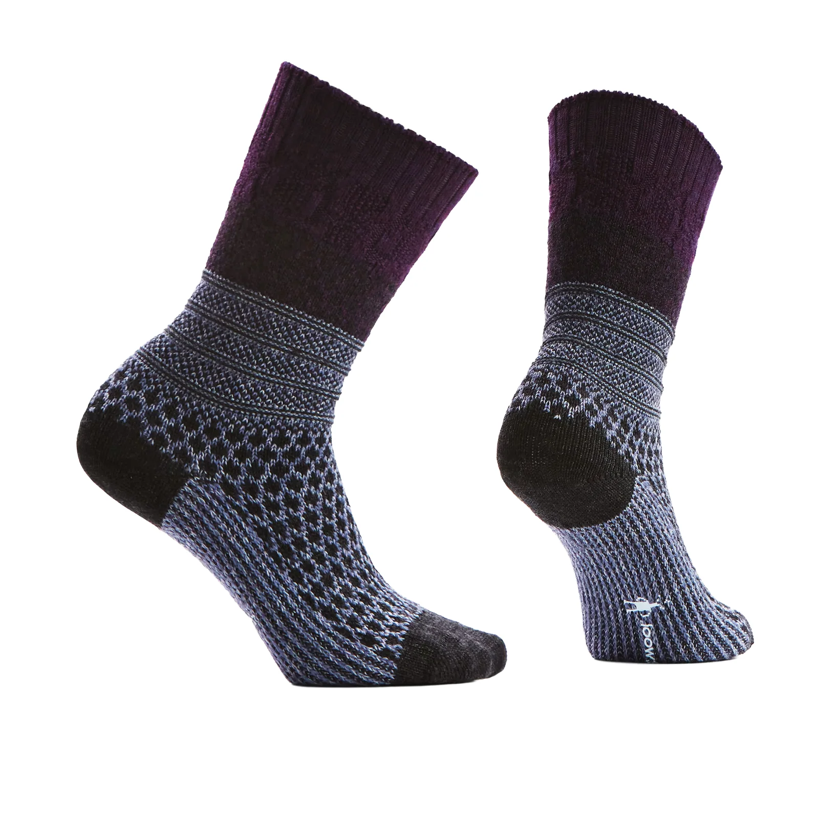 Smartwool Everyday Cozy Popcorn Cable Crew Sock (Unisex) - Chalk Violet