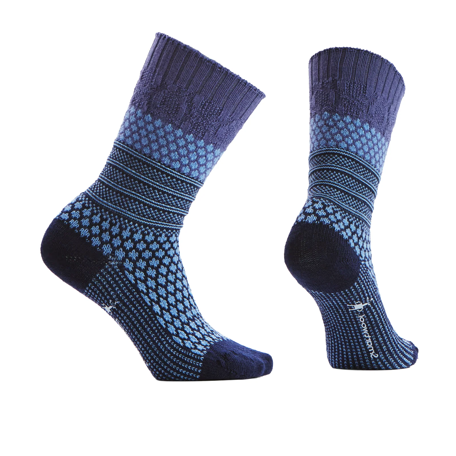 Smartwool Everyday Cozy Popcorn Cable Crew Sock (Unisex) - Serene Blue