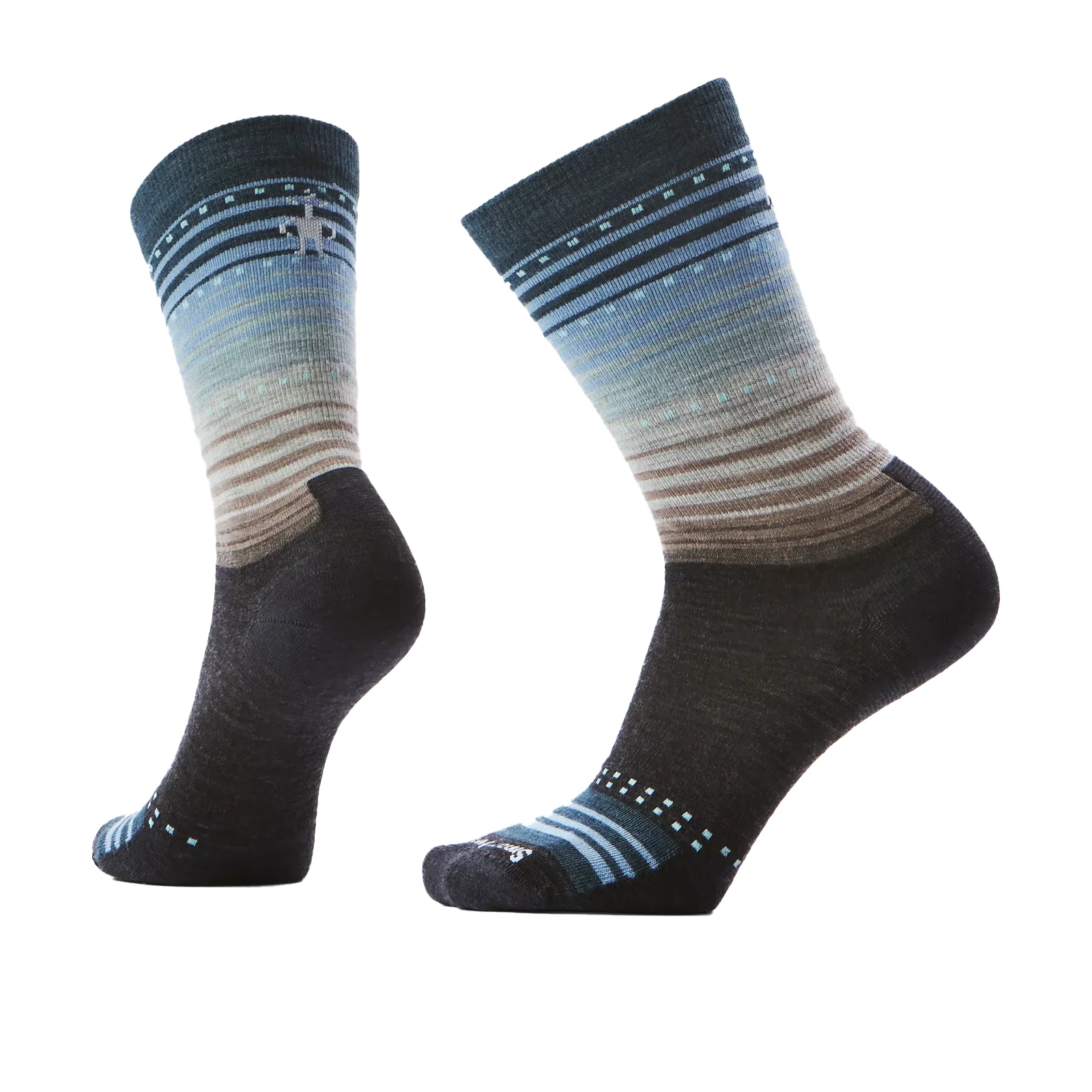 Smartwool Everyday Stitch Stripe Crew Sock (Unisex) - Charcoal/Ash - Image 2