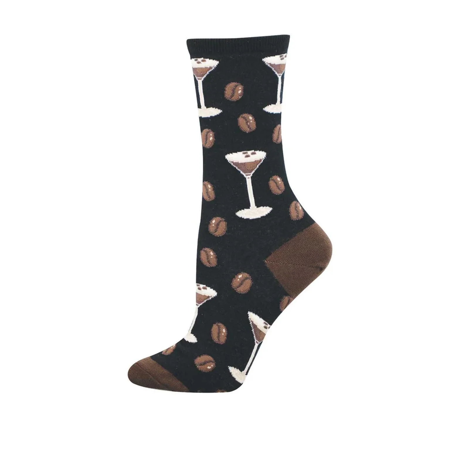 SockSmith Espresso Martini Crew Sock (Women) - Black - Image 2