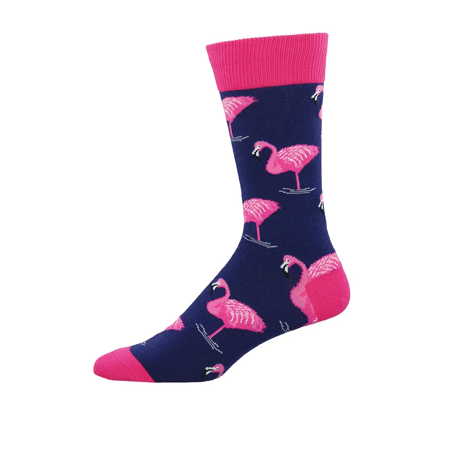 SockSmith Flamingo Crew Sock (Men) - Navy - Image 2