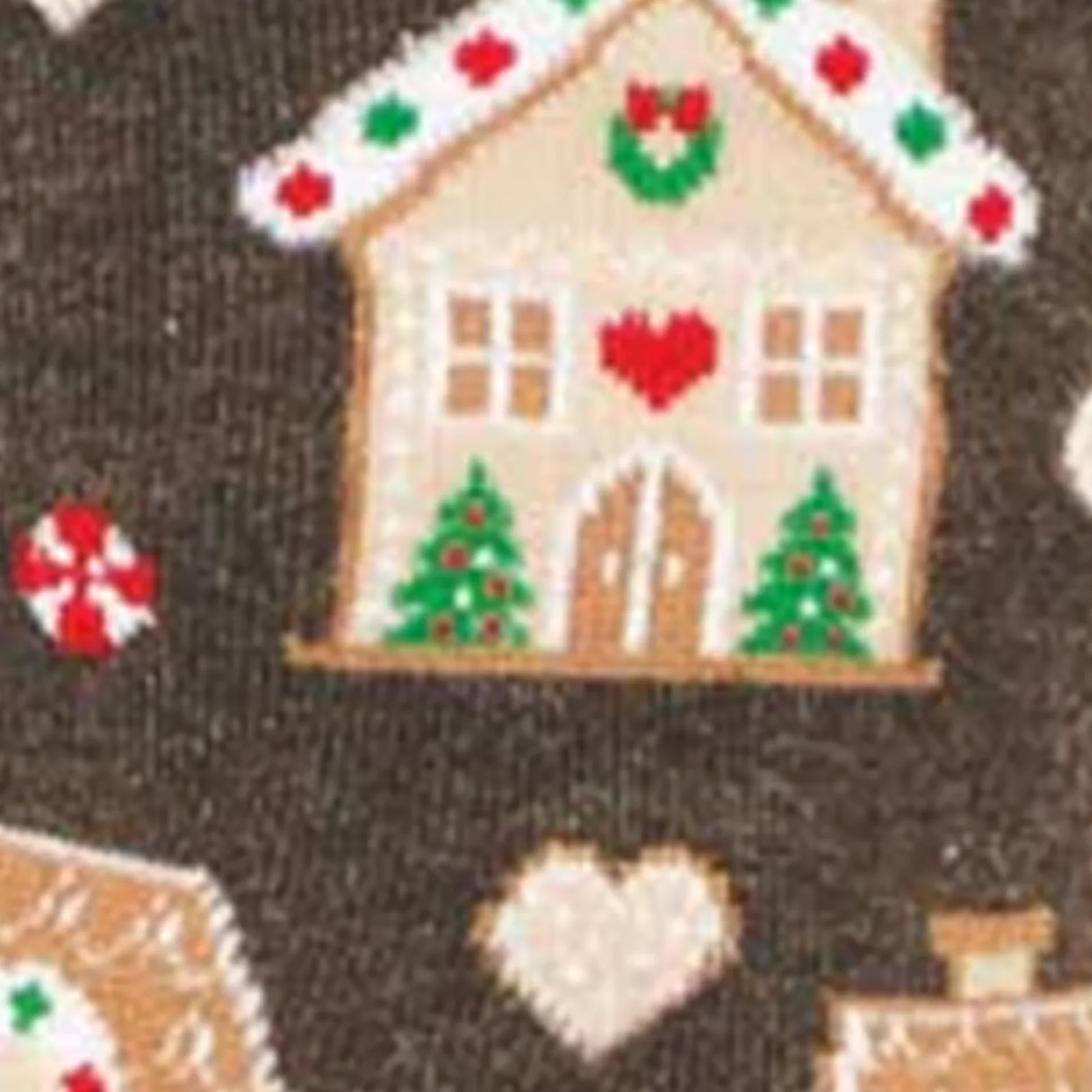 SockSmith Gingerbread Houses Crew Sock (Women) - Brown Heather - Image 3