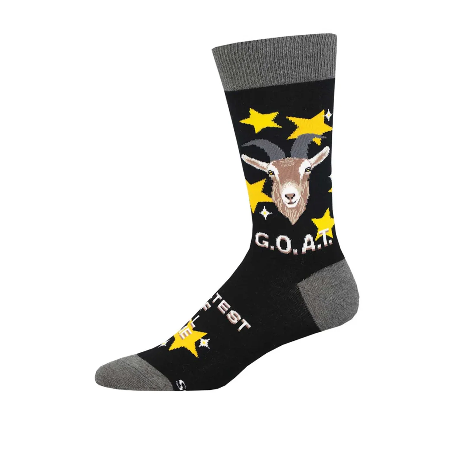 SockSmith Goat Crew Sock (Men) - Black - Image 2