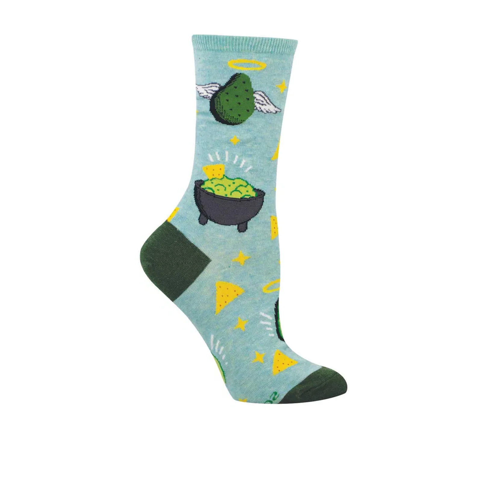 SockSmith Holy Guacamole Crew Sock (Women) - Blue Heather