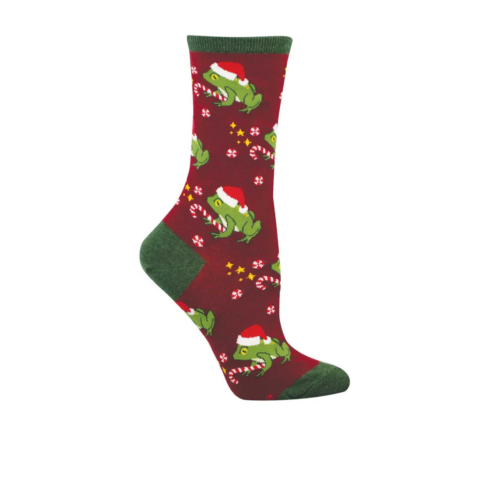 SockSmith Hoppy Holidays Crew Sock (Women) - Burgundy