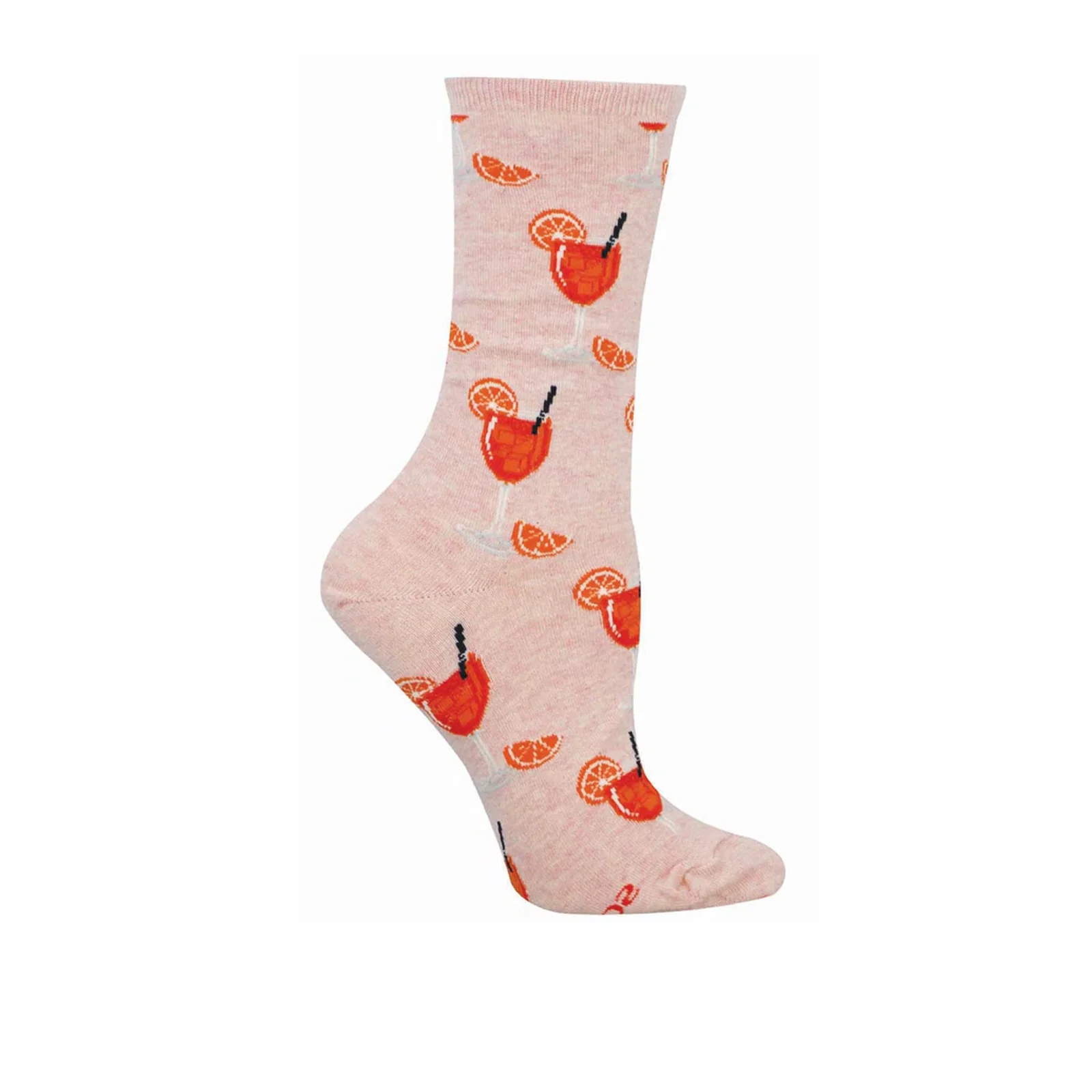 SockSmith Italian Spritz Crew Sock (Women) - Pink Heather