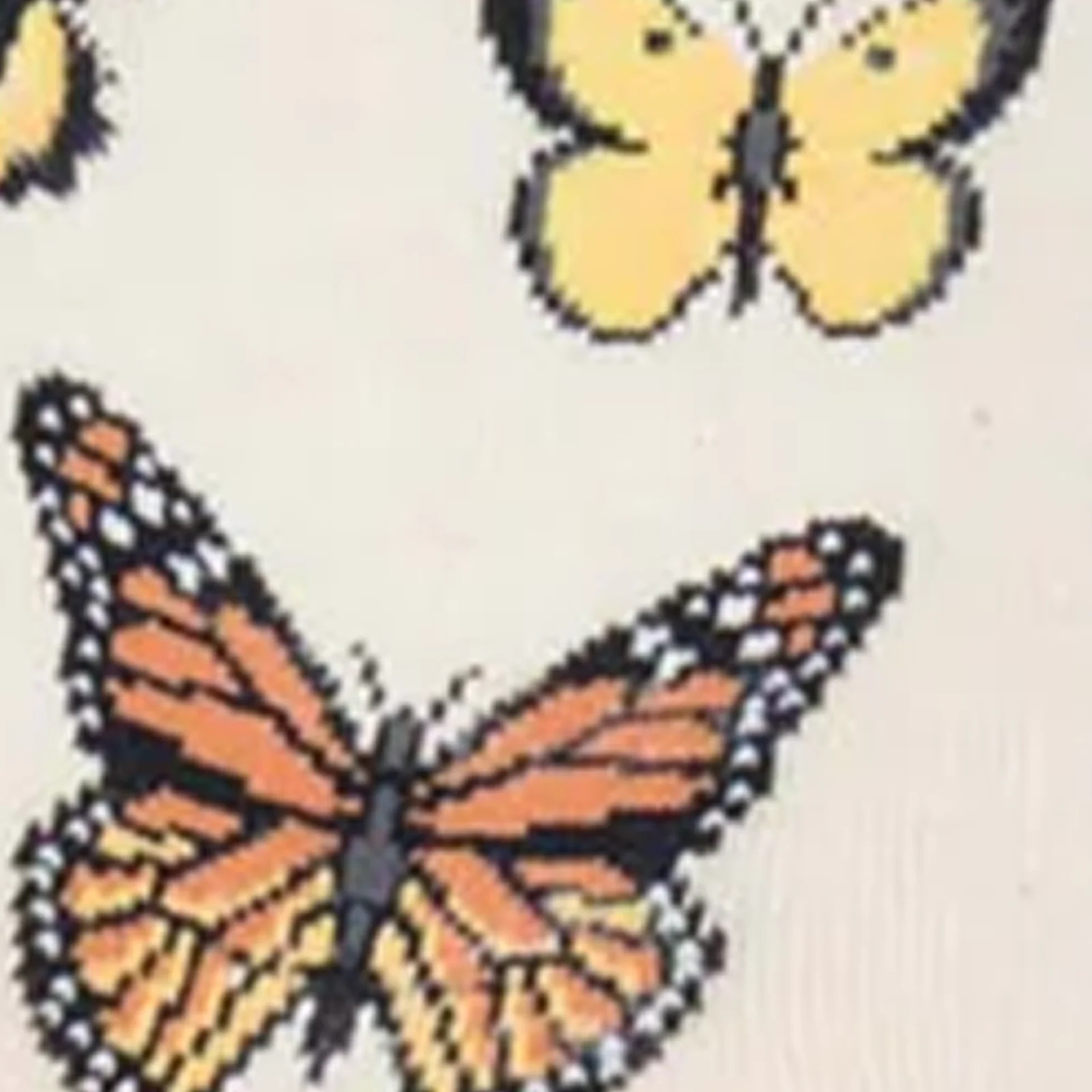 SockSmith Majestic Butterflies Crew Sock (Women) - Ivory Heather - Image 3