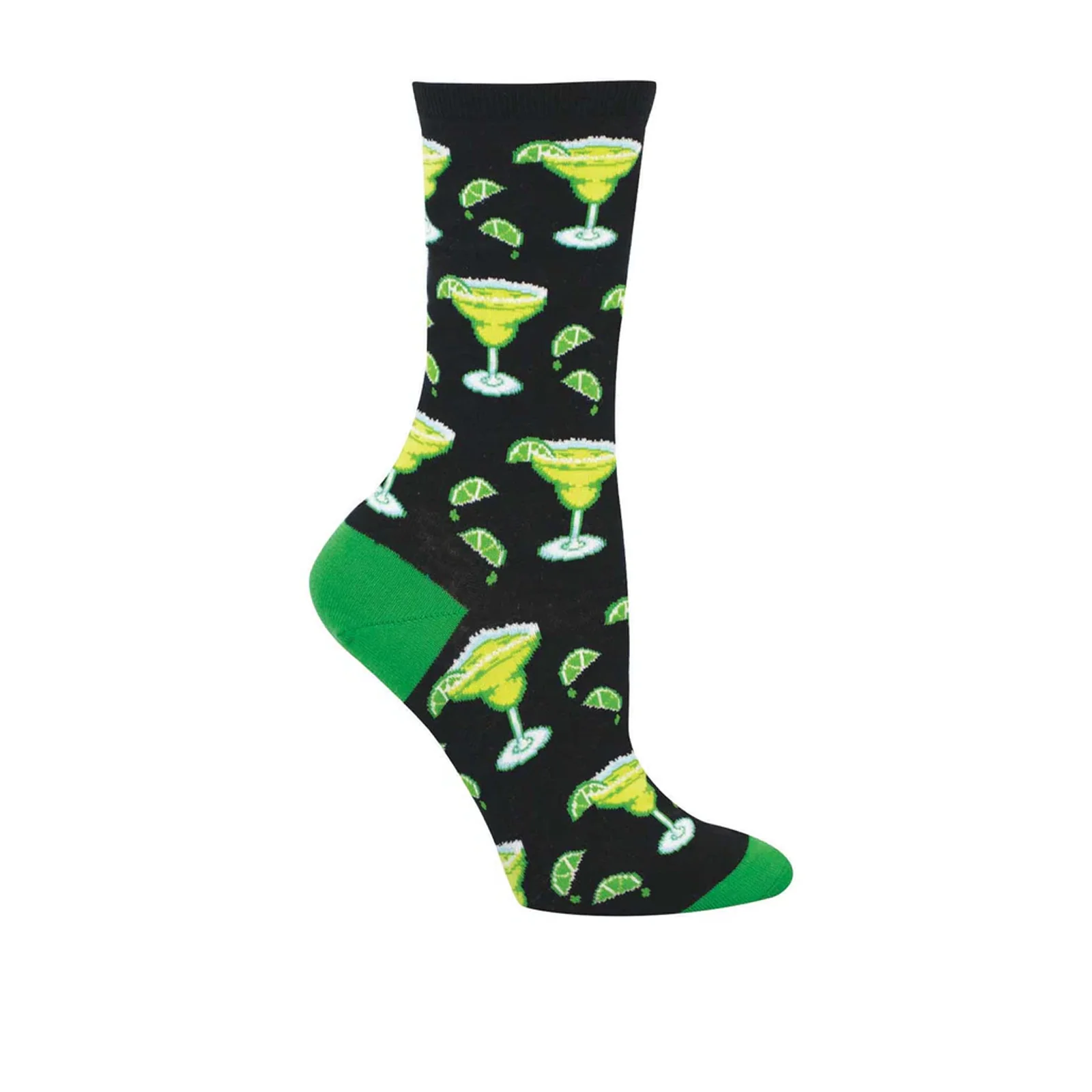 SockSmith Margarita And Lime Crew Sock (Women) - Black