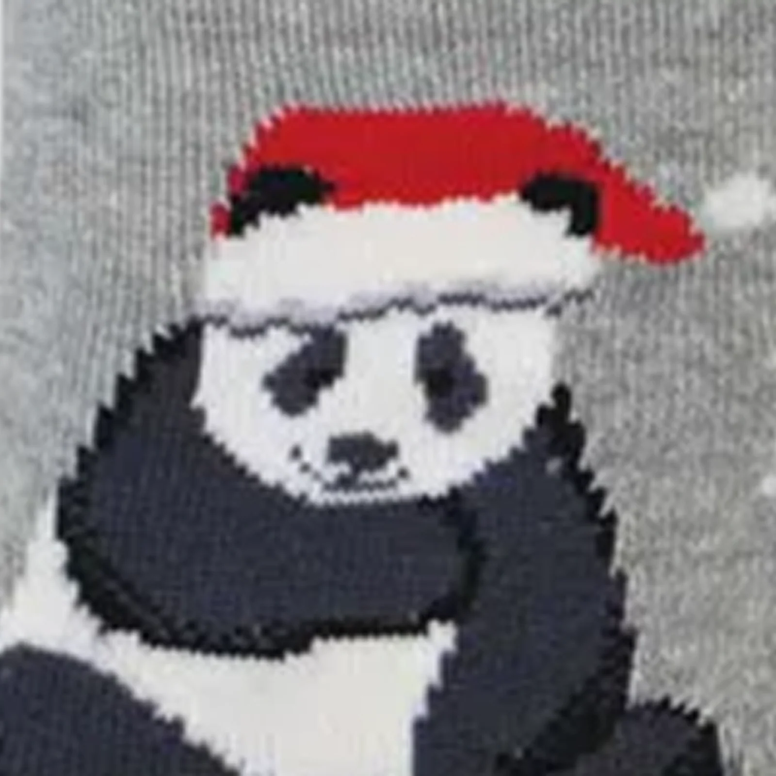 SockSmith Merry Panda Crew Sock (Men) - Light Gray Heather - Image 3