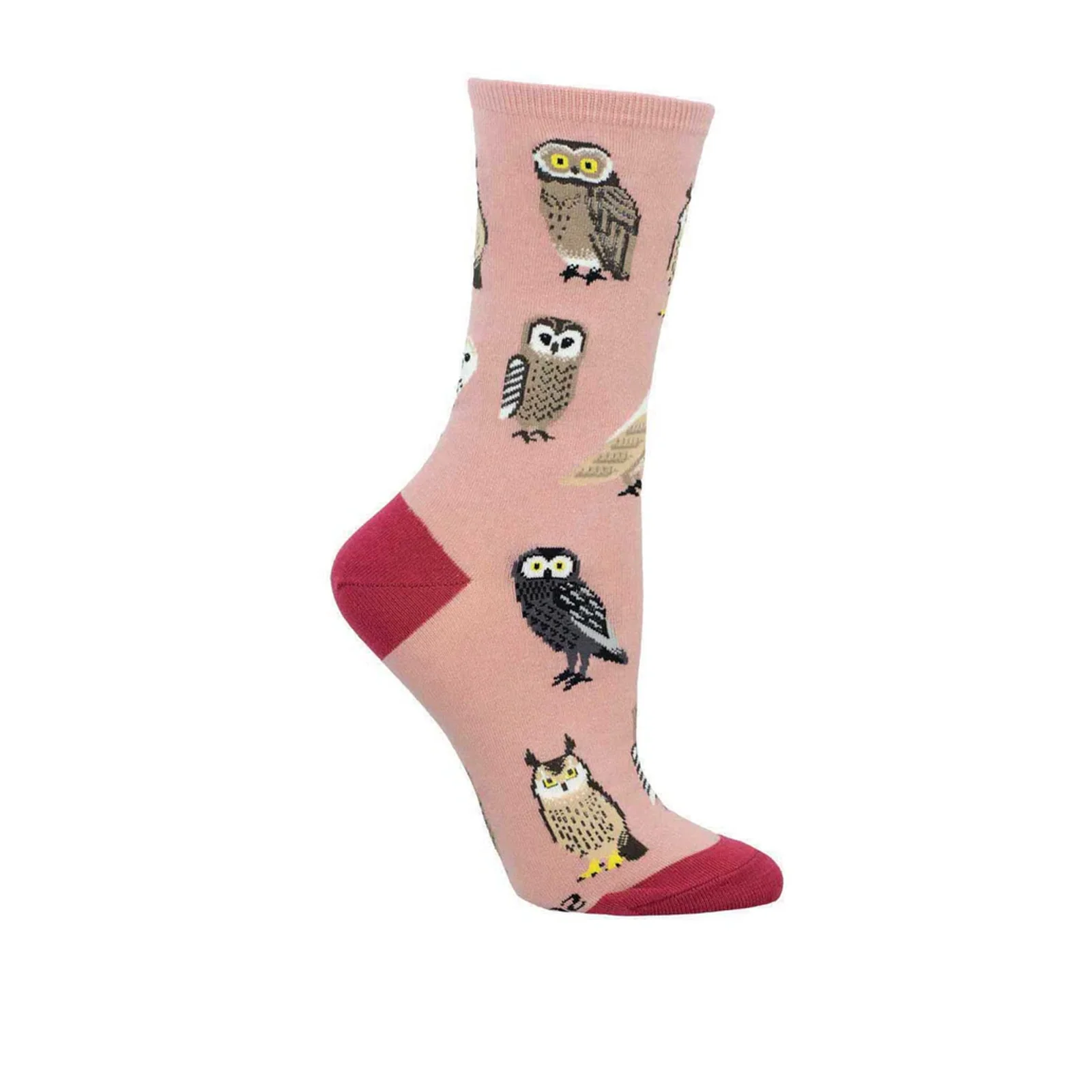 SockSmith Parliament of Owls Crew Sock (Women) - Pink