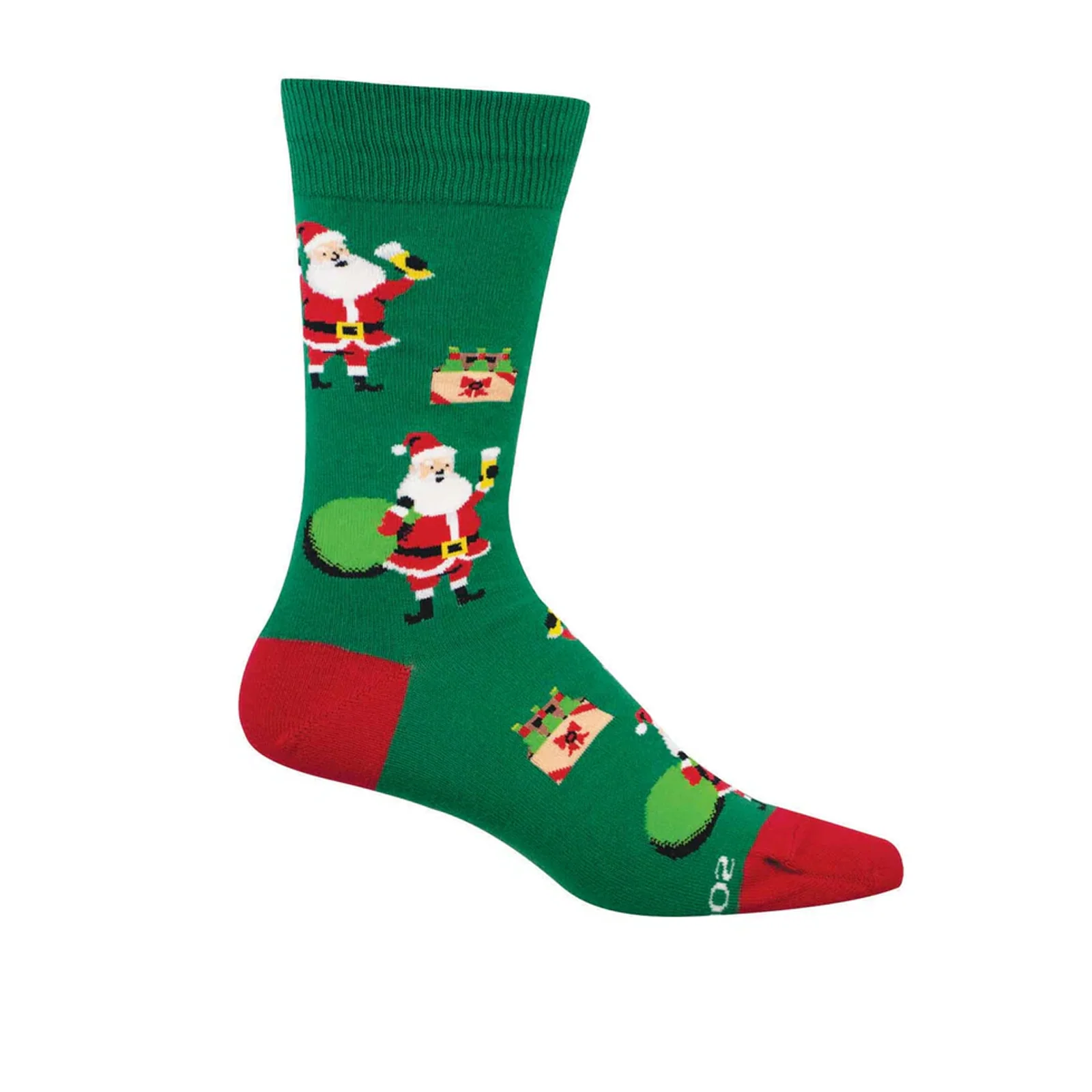 SockSmith Santa's Thirsty Crew Sock (Men) - Green