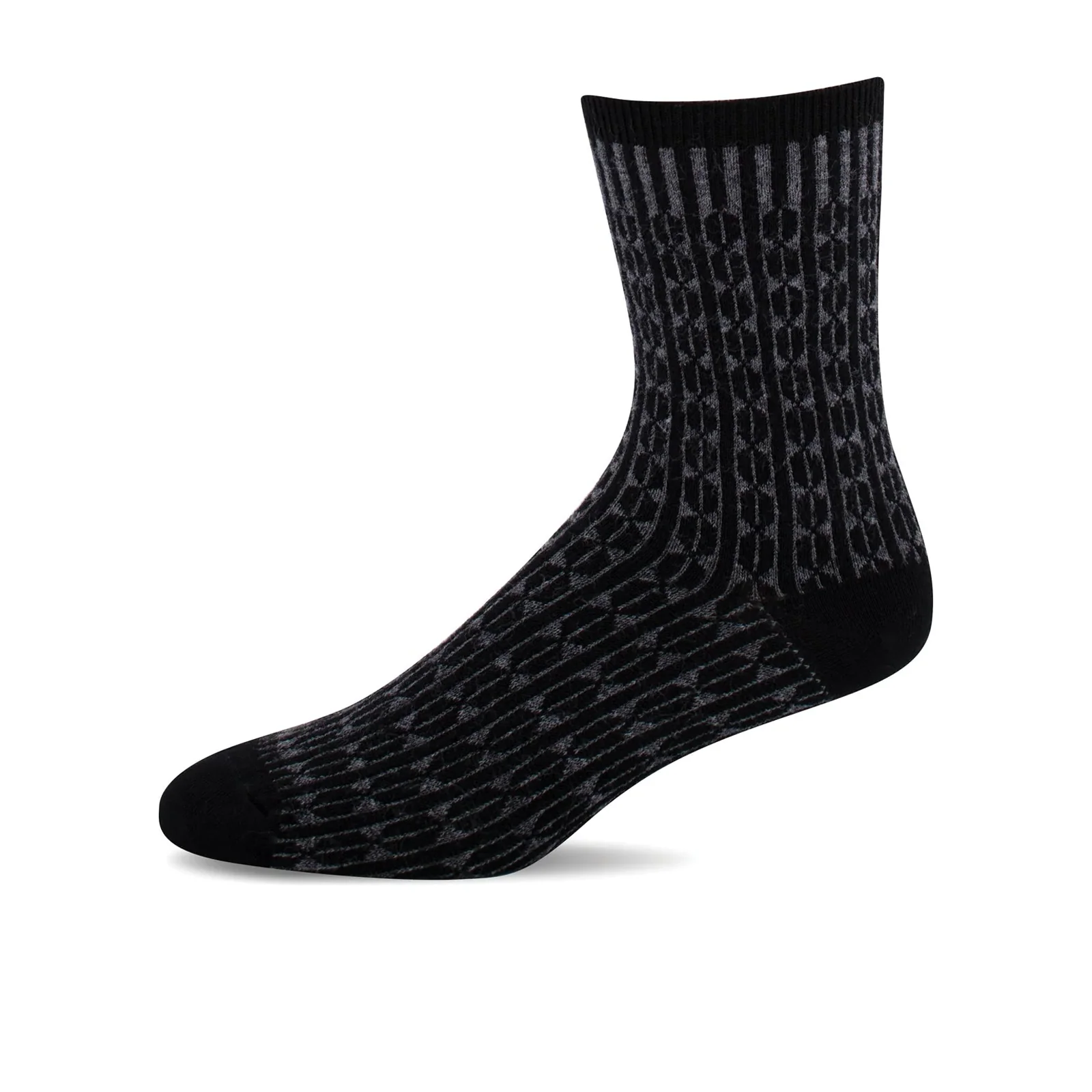 Sockwell Baby Cable Crew Sock (Women) - Black - Image 2