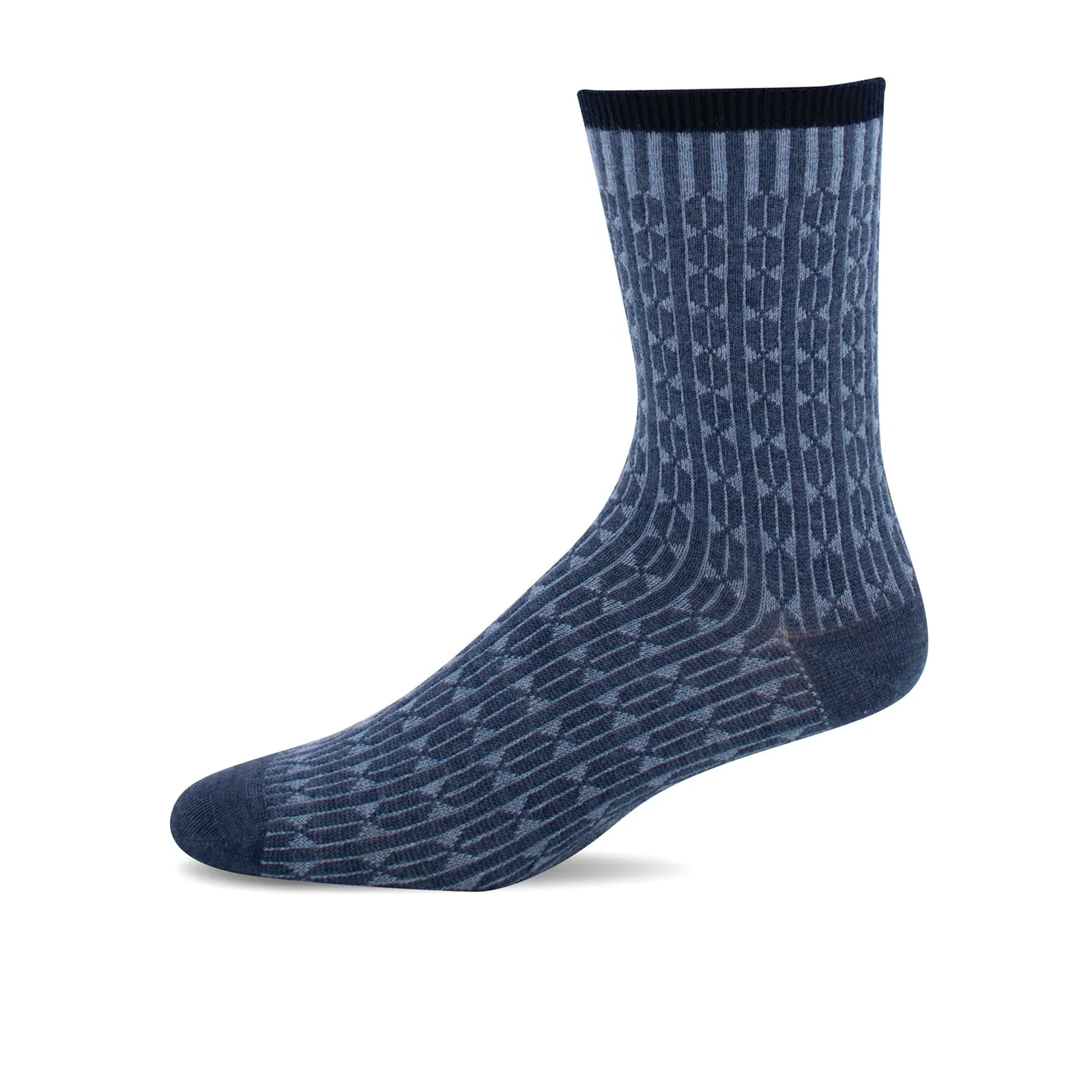 Sockwell Baby Cable Crew Sock (Women) - Denim - Image 2