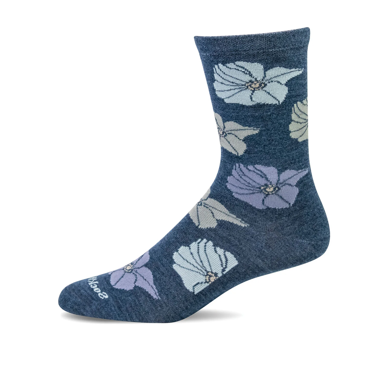 Sockwell Big Bloom Crew Sock (Women) - Denim - Image 2
