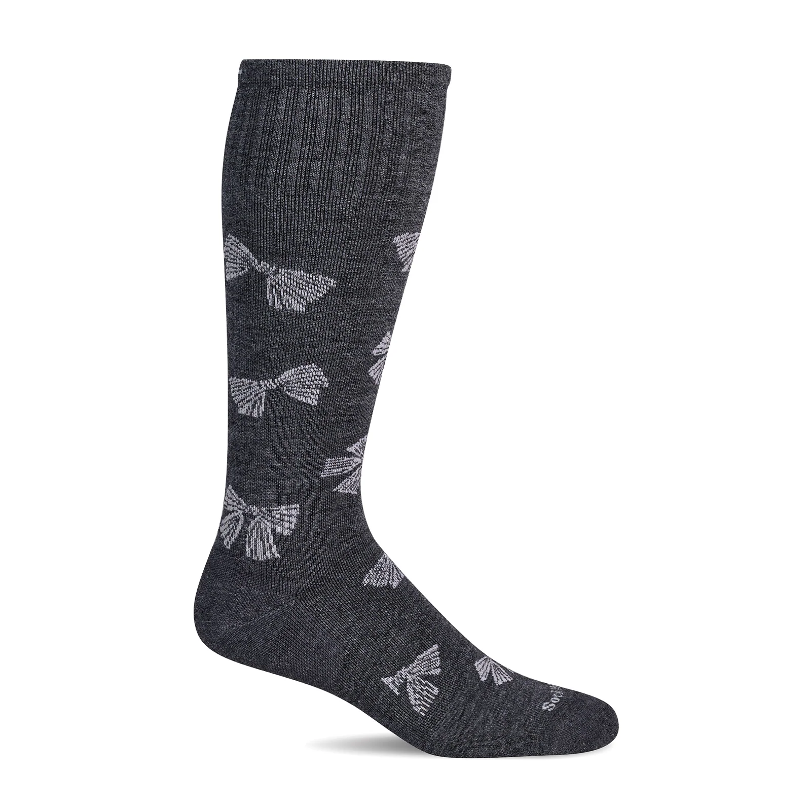 Sockwell Bows Over the Calf Compression Sock (Women) - Charcoal