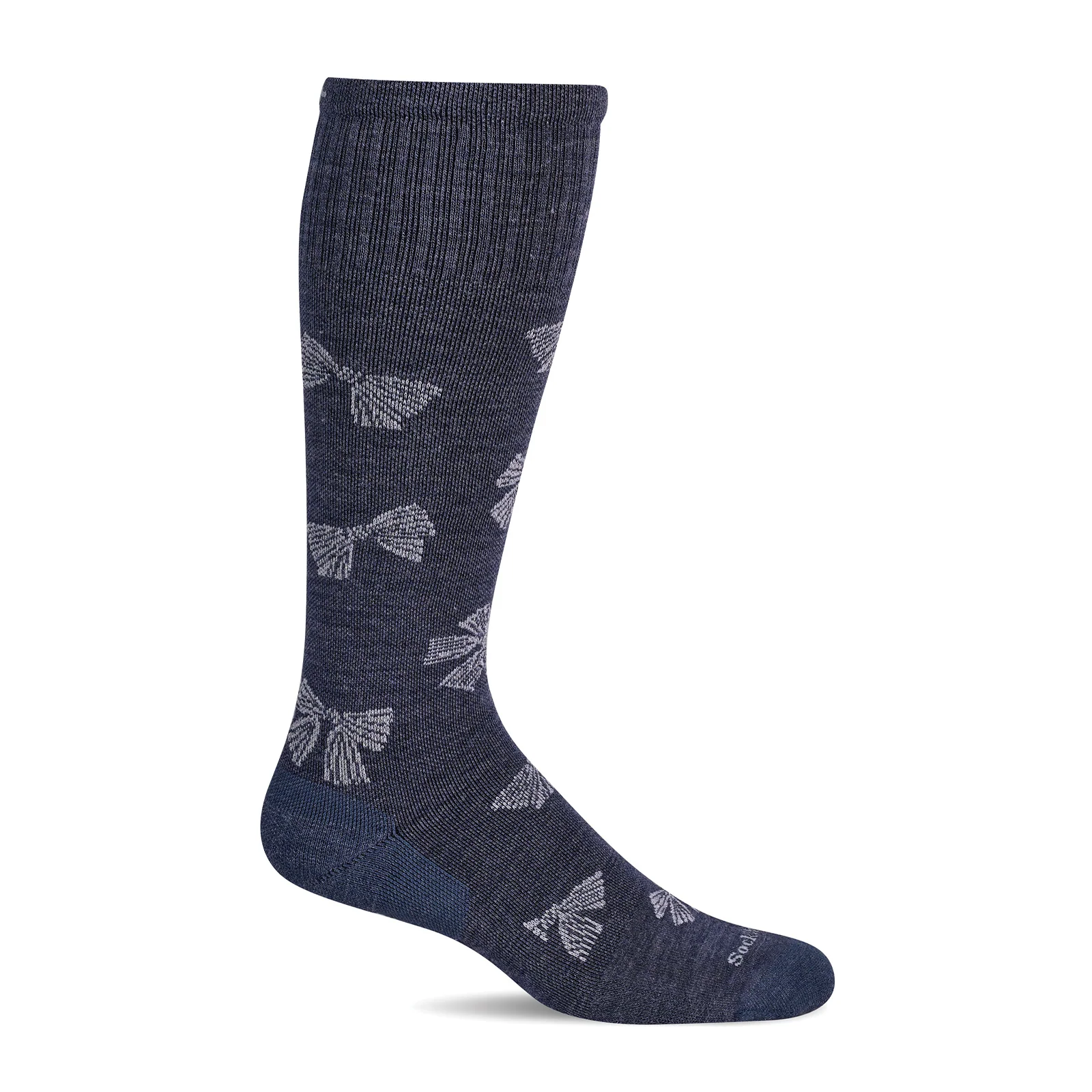 Sockwell Bows Over the Calf Compression Sock (Women) - Denim