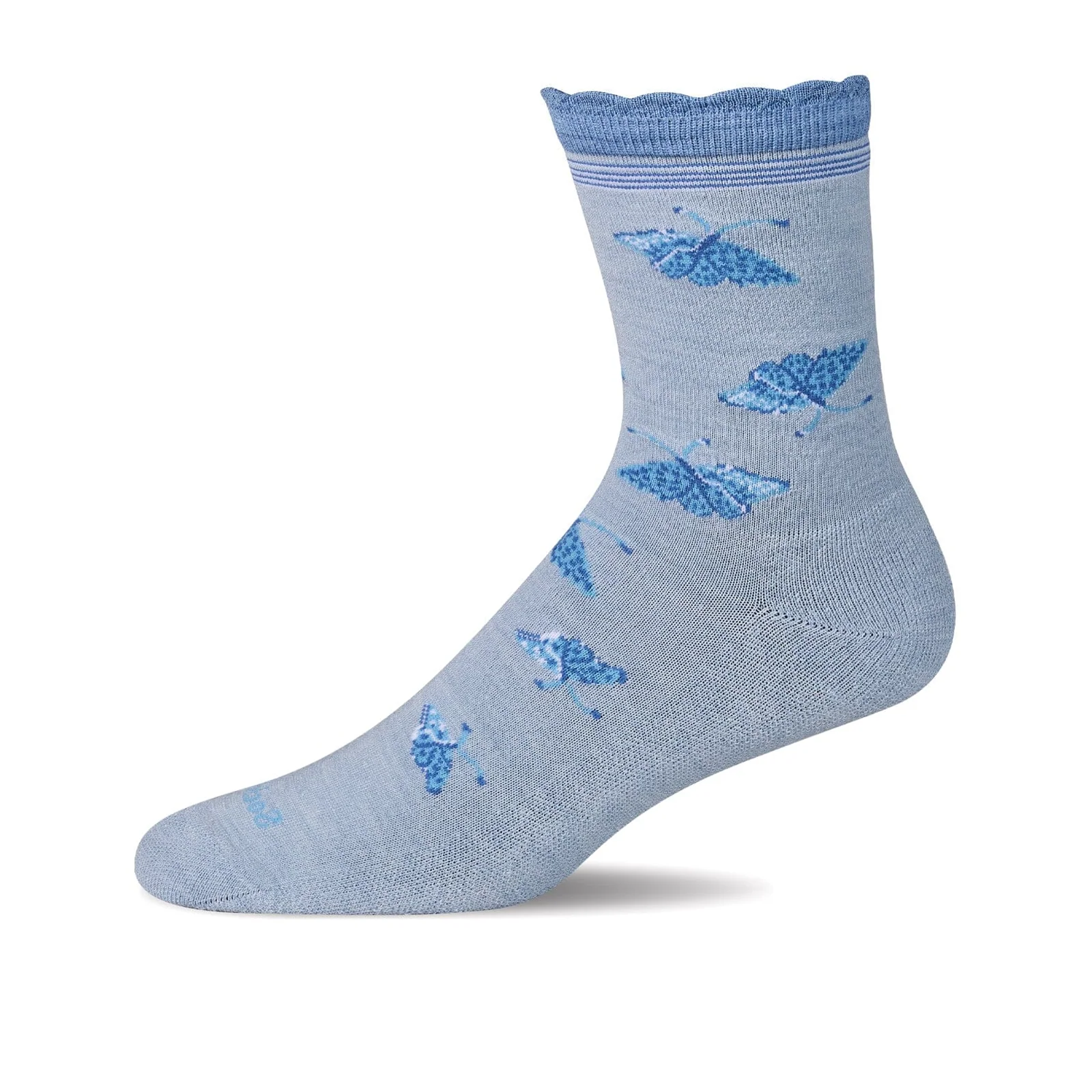 Sockwell Butterfly Lace Crew Sock (Women) - Chambray - Image 2