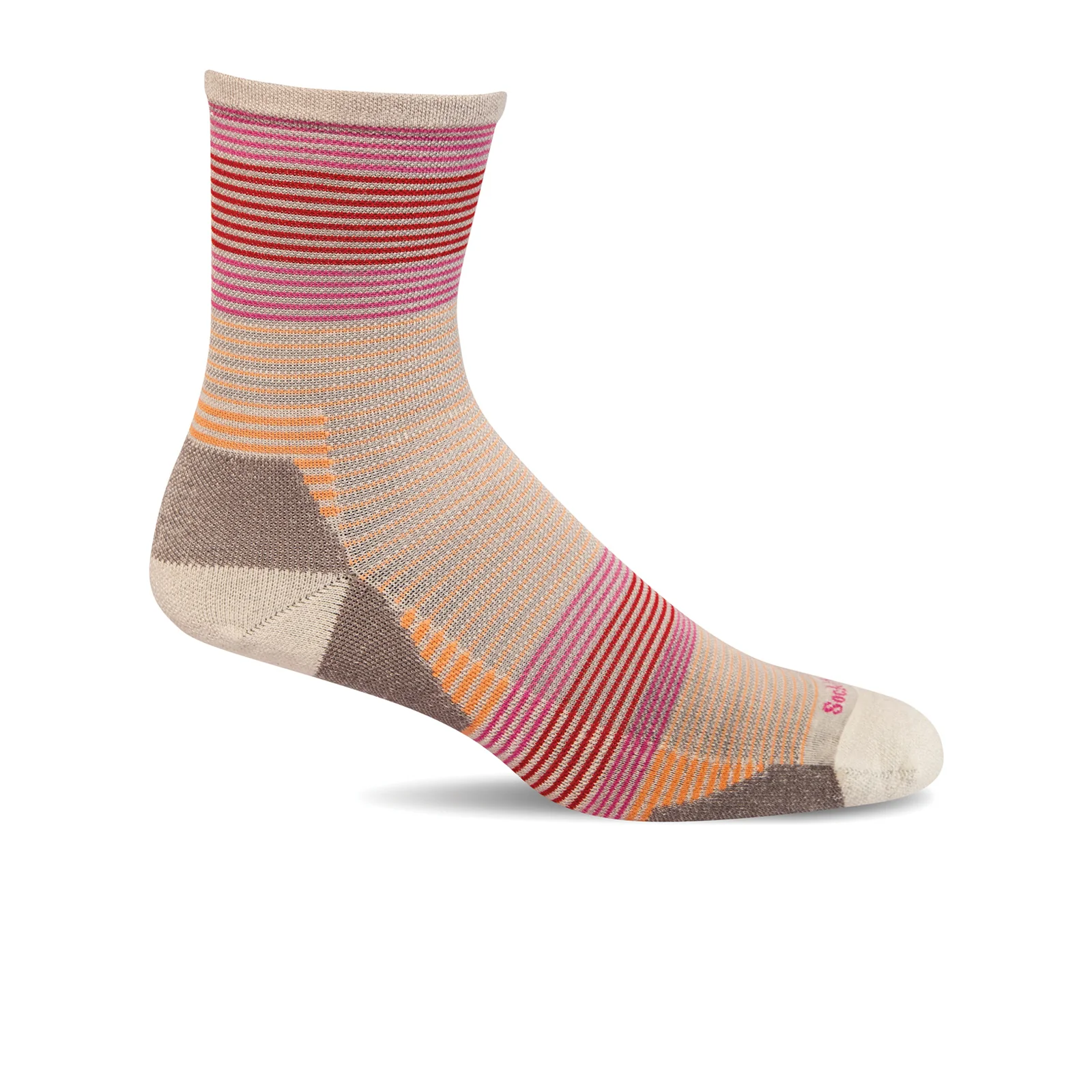 Sockwell Cadence Compression Quarter Crew Sock (Women) - Natural