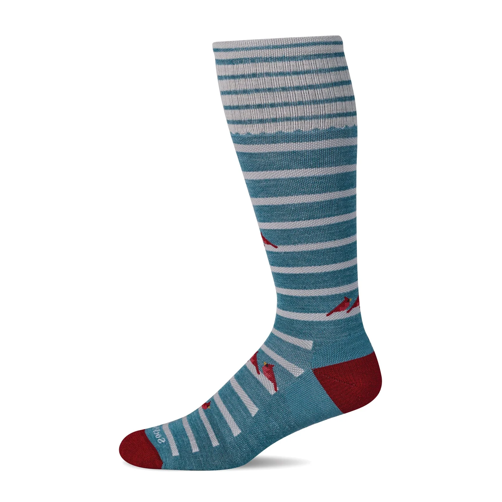 Sockwell Cardinals Over the Calf Compression Sock (Women) - Mineral - Image 2