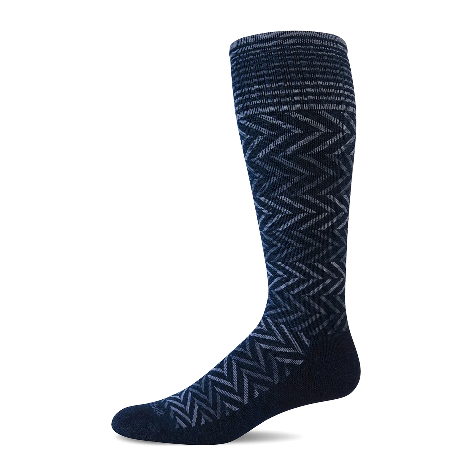Sockwell Chevron Ultra Light Over the Calf Compression Sock (Women) - Navy - Image 2