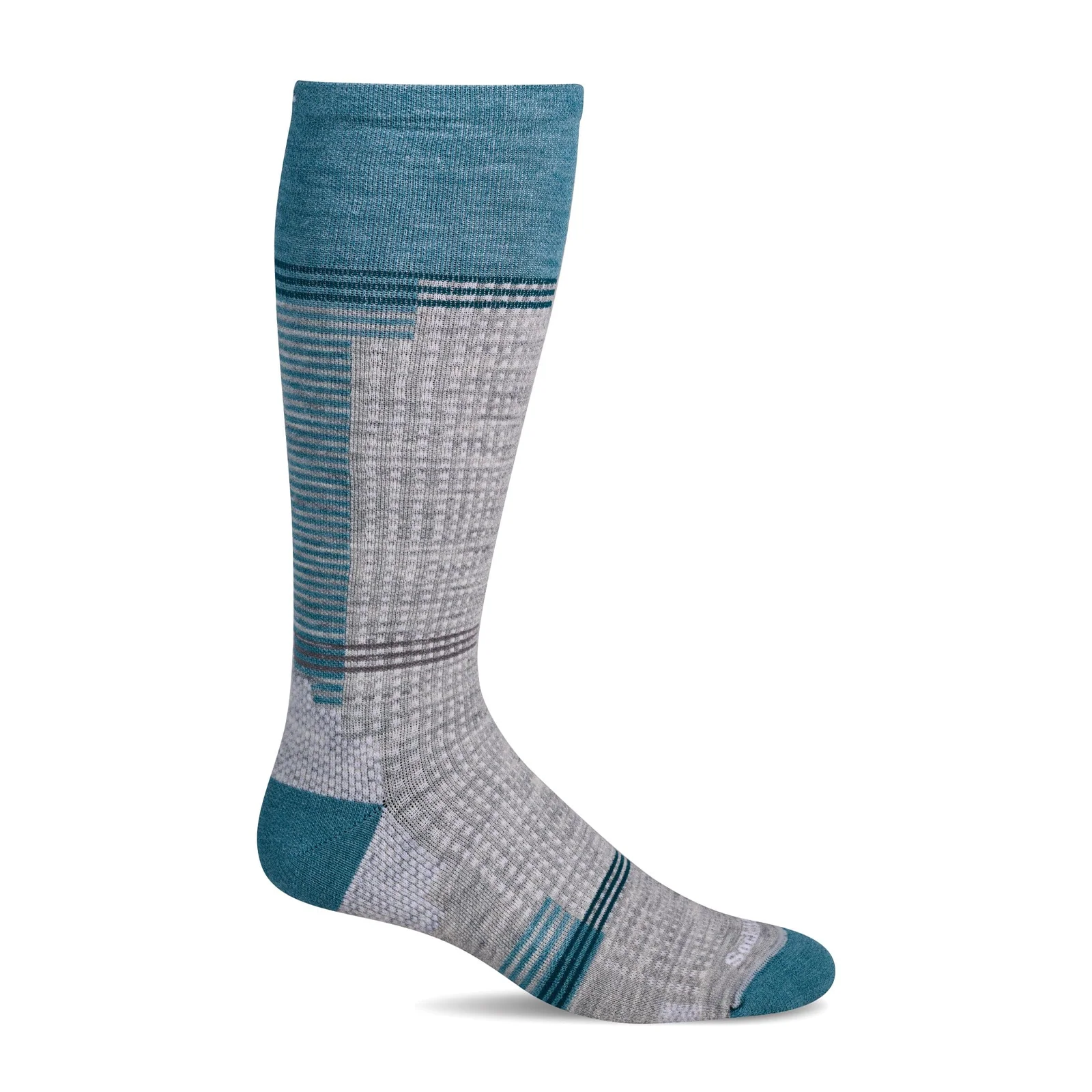 Sockwell Dash Over the Calf Compression Sock (Women) - Light Grey