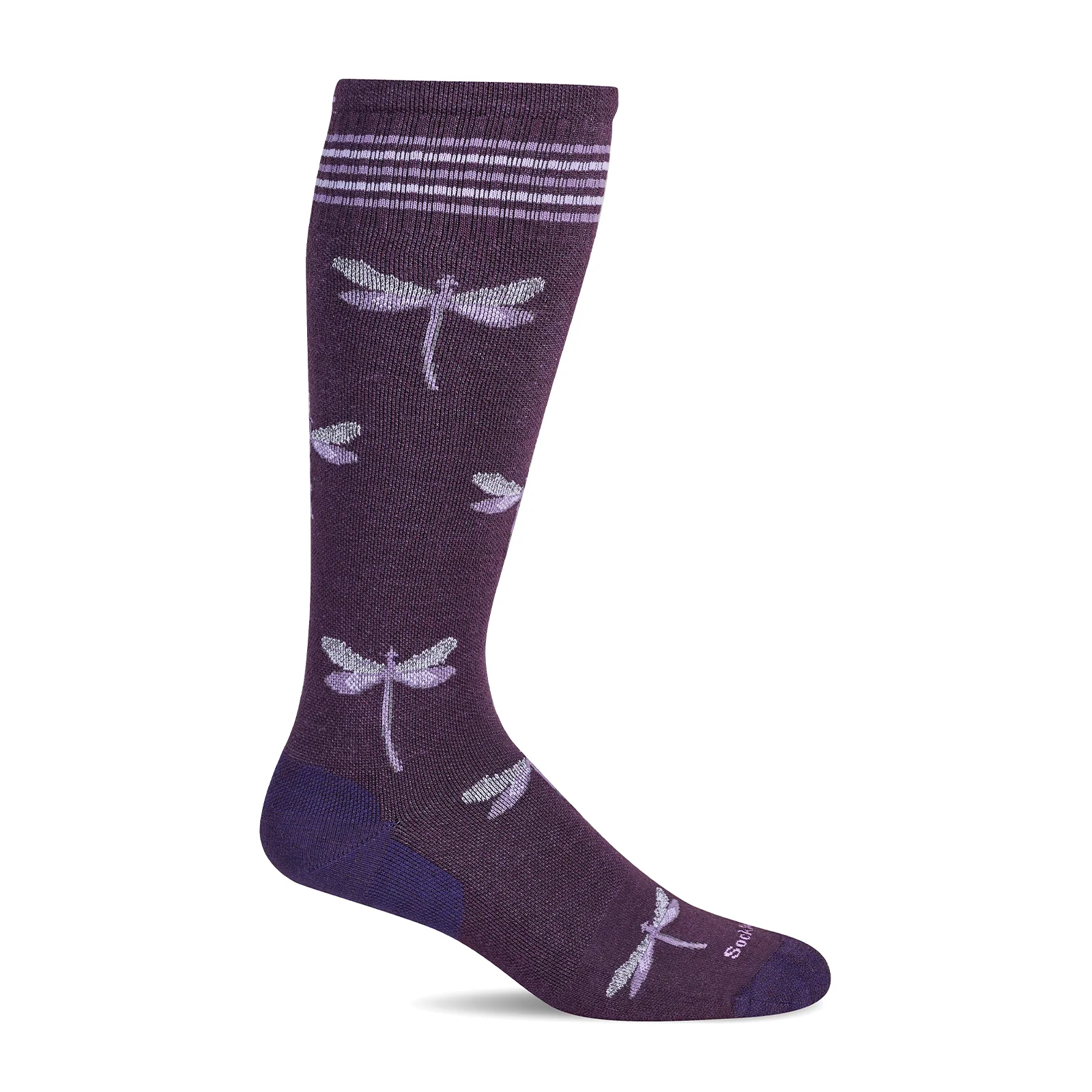 Sockwell Dragonfly Over the Calf Compression Sock (Women) - Blackberry