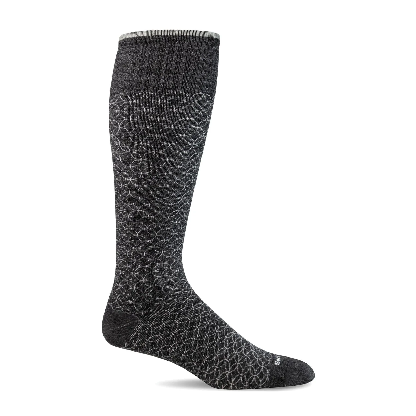 Sockwell Featherweight Fancy Over the Calf Compression Sock (Women) - Charcoal