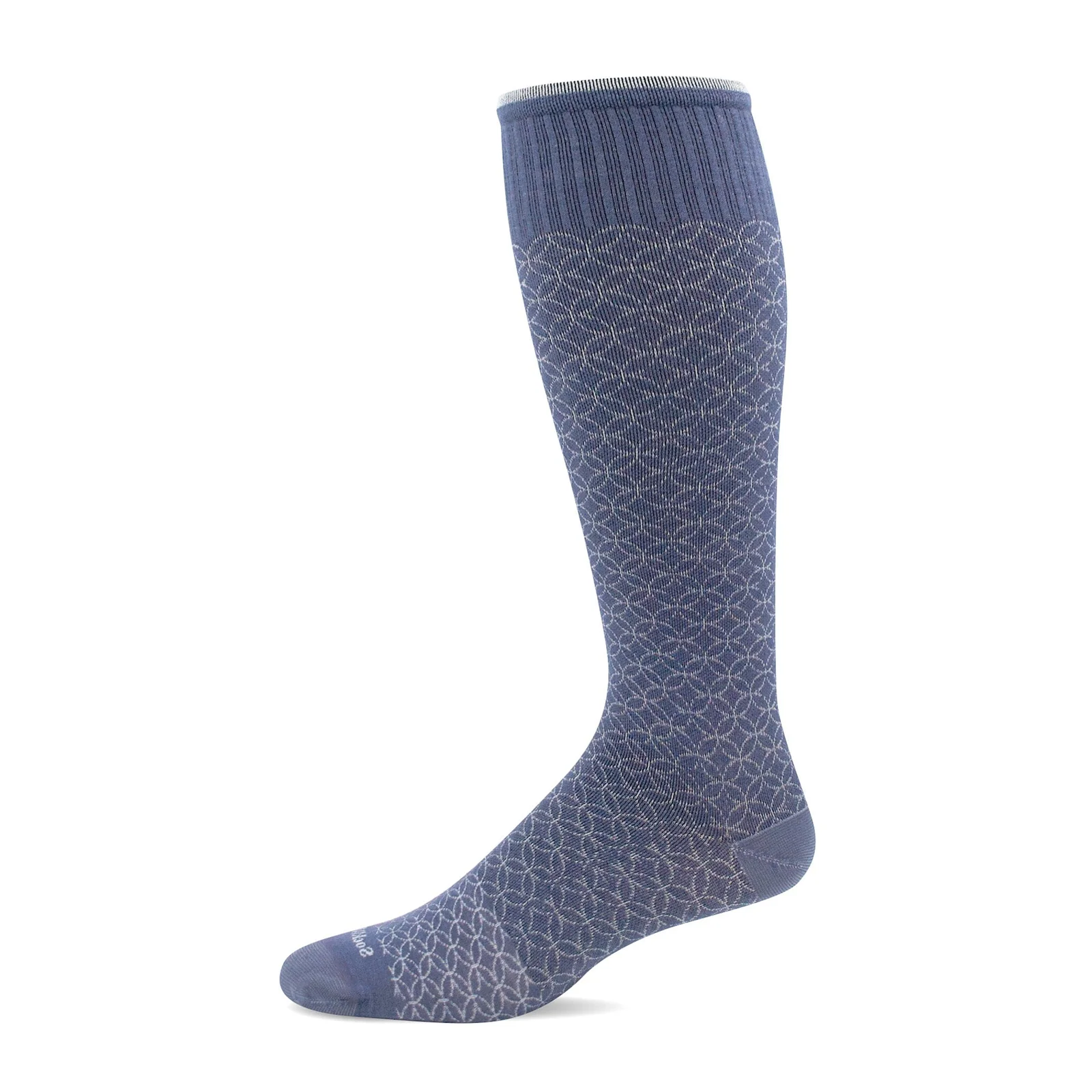 Sockwell Featherweight Fancy Over the Calf Compression Sock (Women) - Denim - Image 2