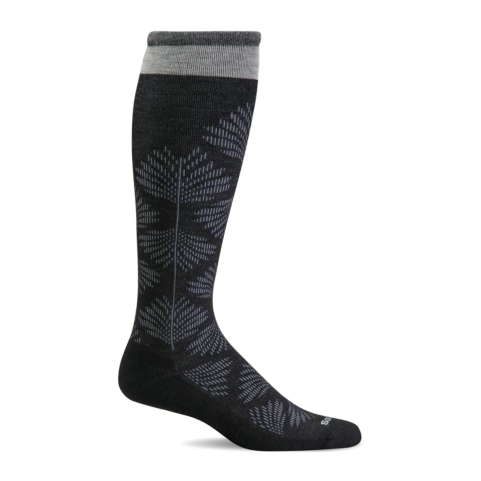 Sockwell Full Floral Over the Calf Compression Sock (Women) - Black