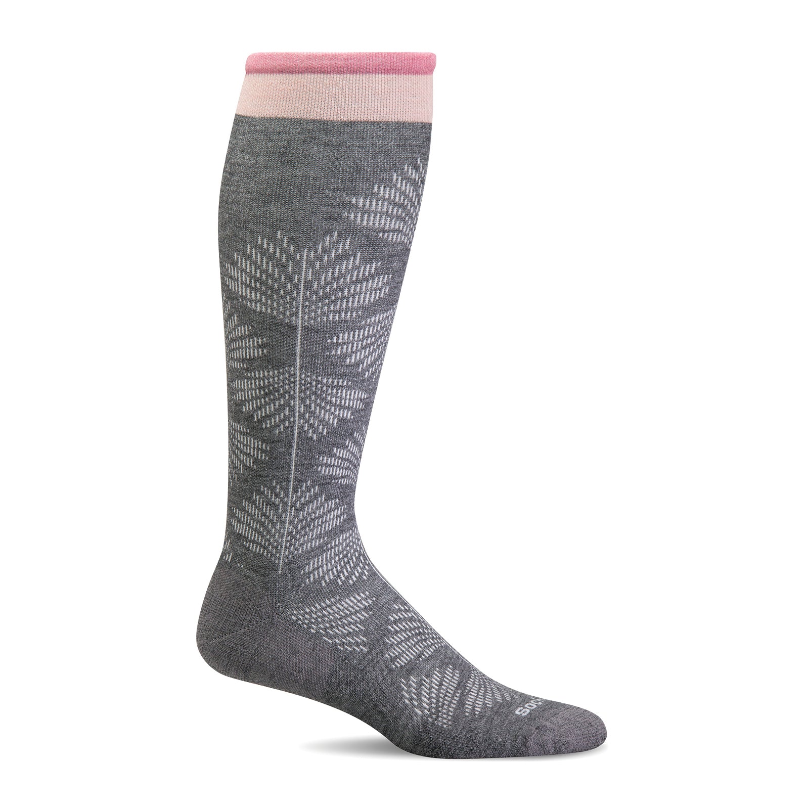 Sockwell Full Floral Over the Calf Compression Sock (Women) - Charcoal