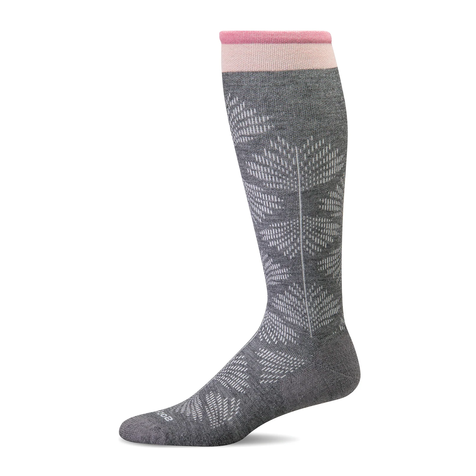 Sockwell Full Floral Over the Calf Compression Sock (Women) - Charcoal - Image 2