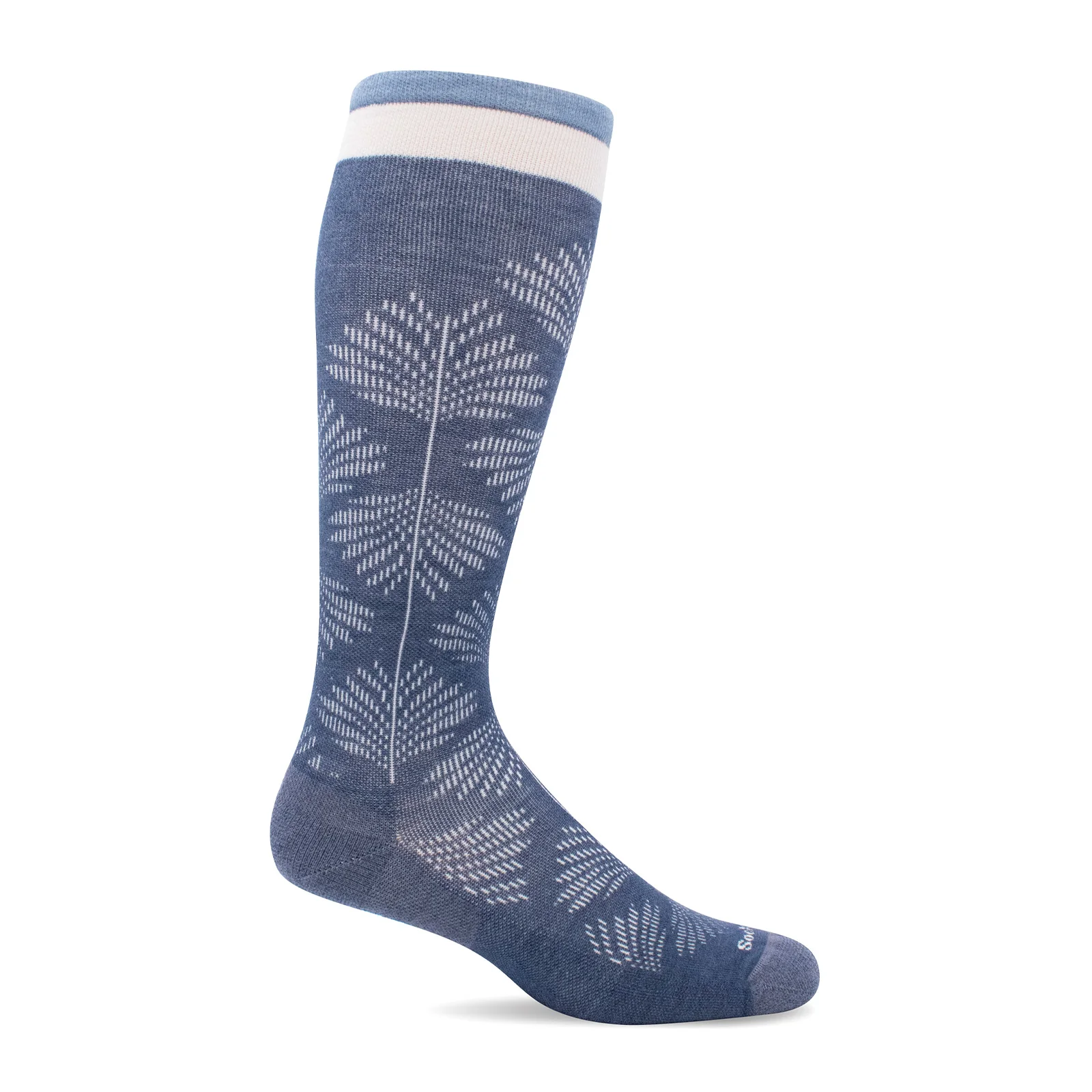 Sockwell Full Floral Over the Calf Compression Sock (Women) - Denim