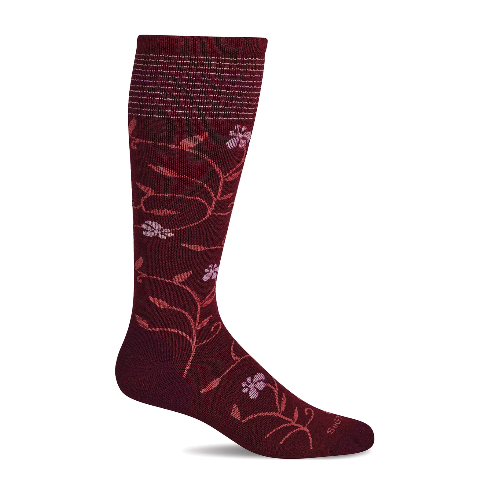 Sockwell Full Sun Over the Calf Compression Sock (Women) - Cranberry