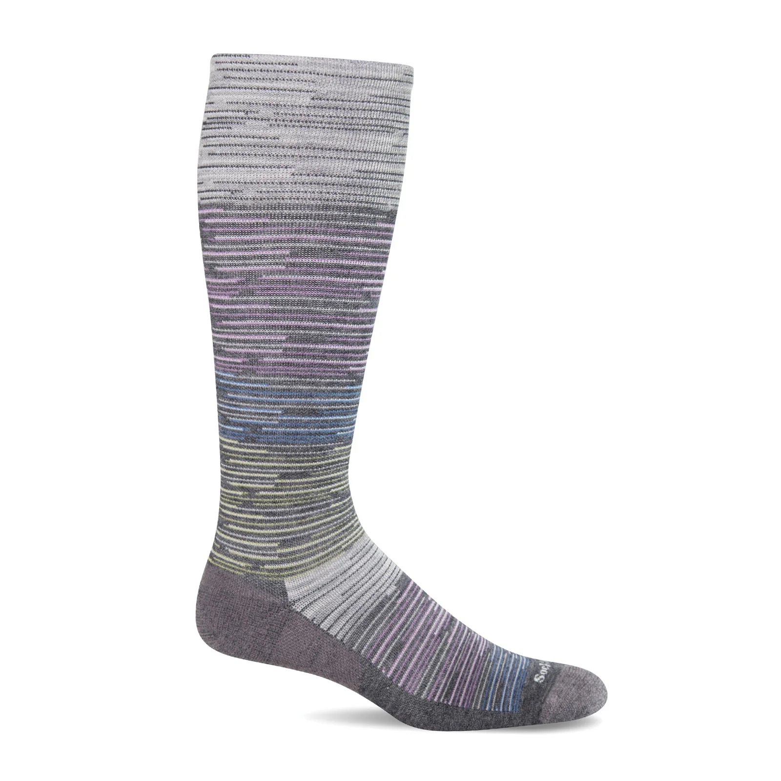 Sockwell Good Vibes Over the Calf Compression Sock (Women) - Charcoal