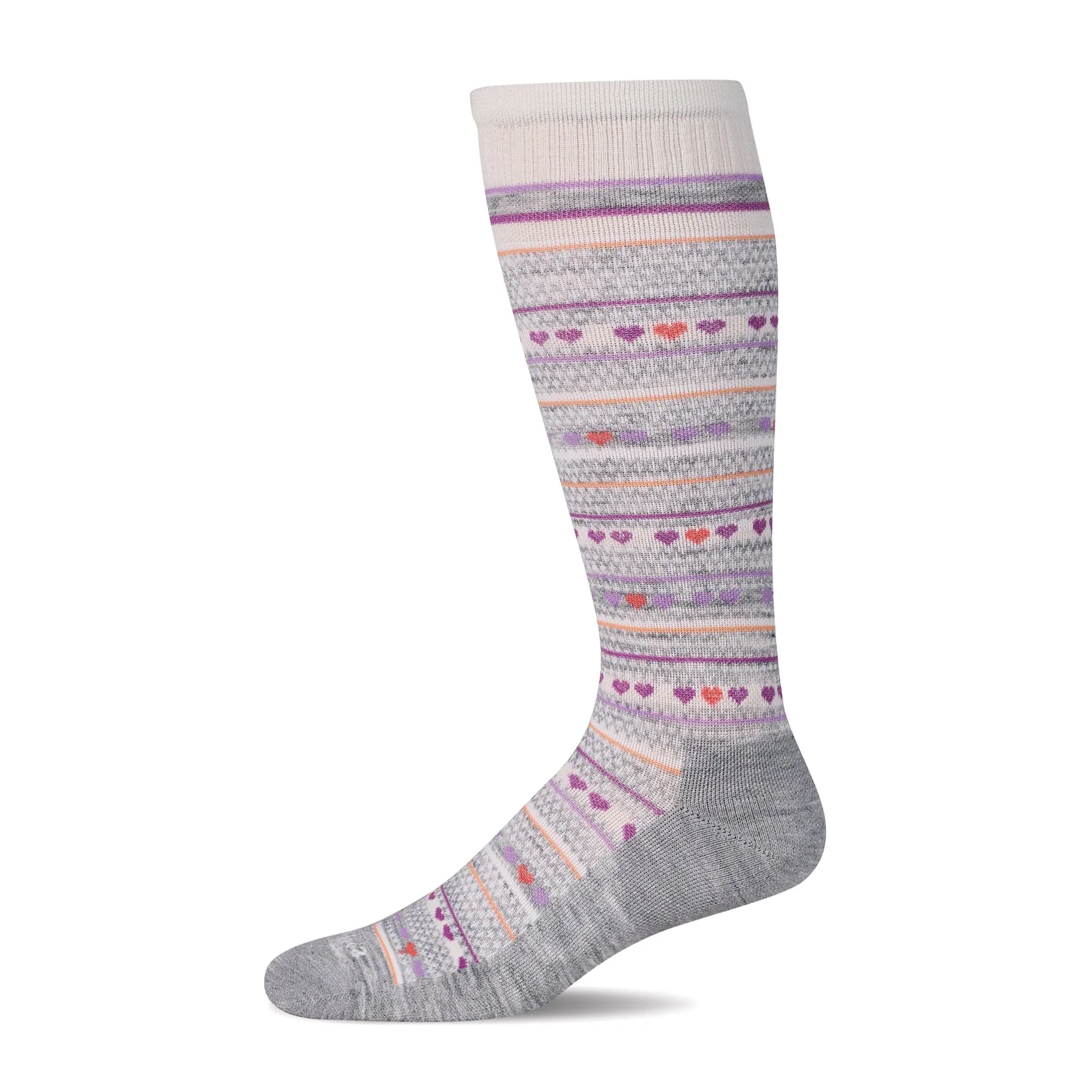 Sockwell Heartlink Over the Calf Compression Sock (Women) - Light Grey - Image 2